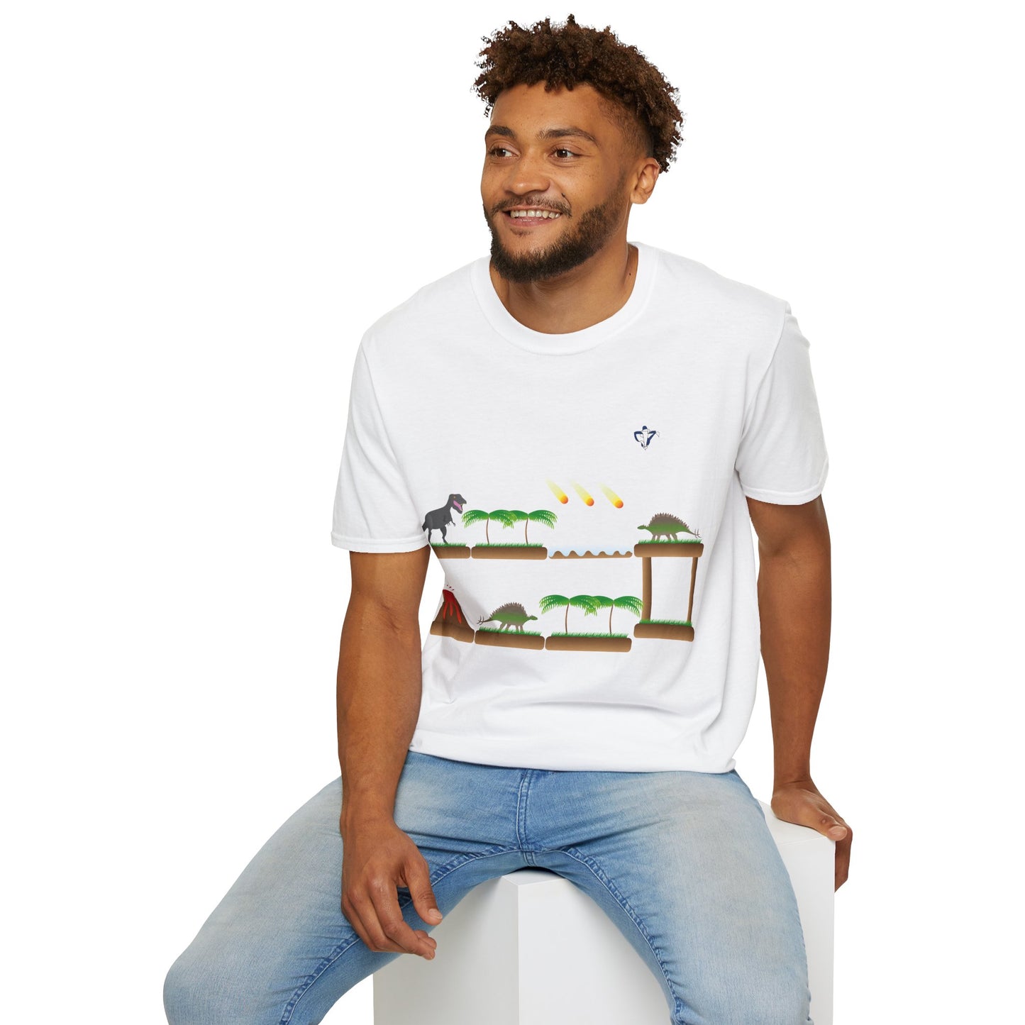 T-Shirt adulte mixte Plateforme des dinosaures Personnalisation FACE