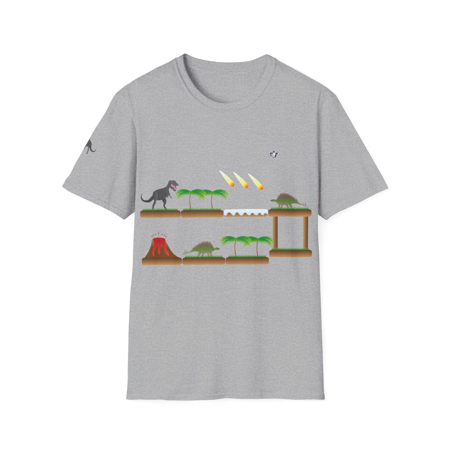 T-Shirt adulte mixte Plateforme des dinosaures (à personnaliser)
