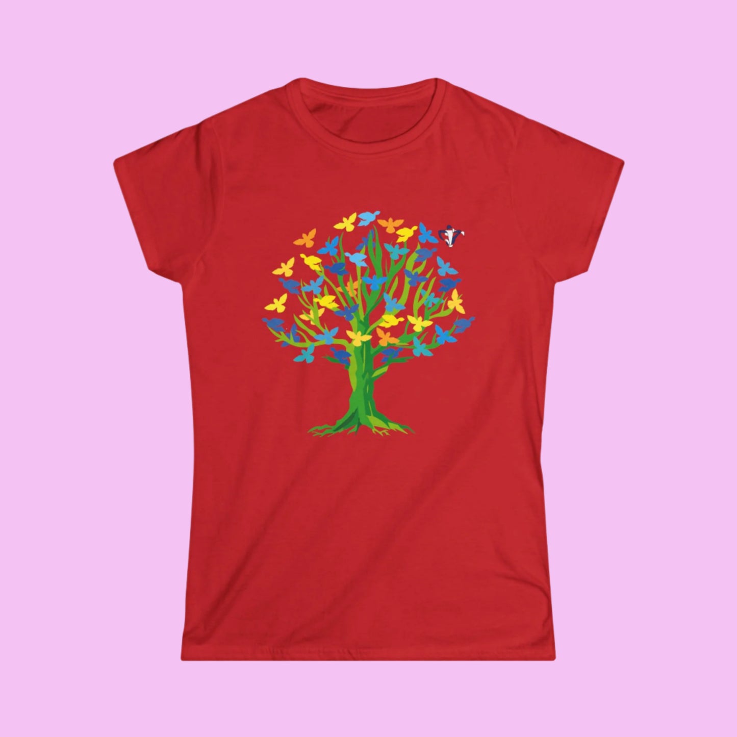 Tee-shirt femme Arbre aux oiseaux