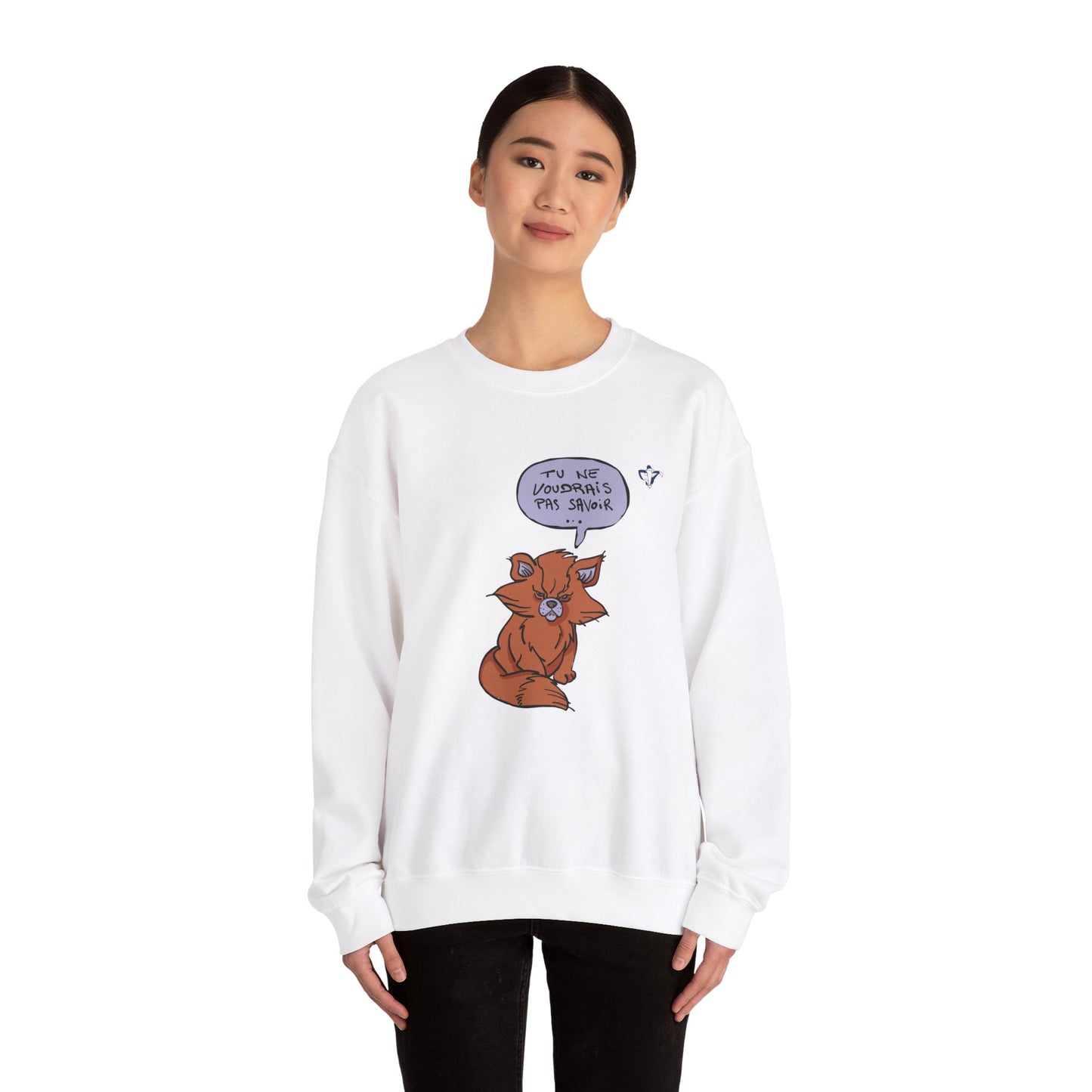 Sweatshirt adulte mixte Chat roux