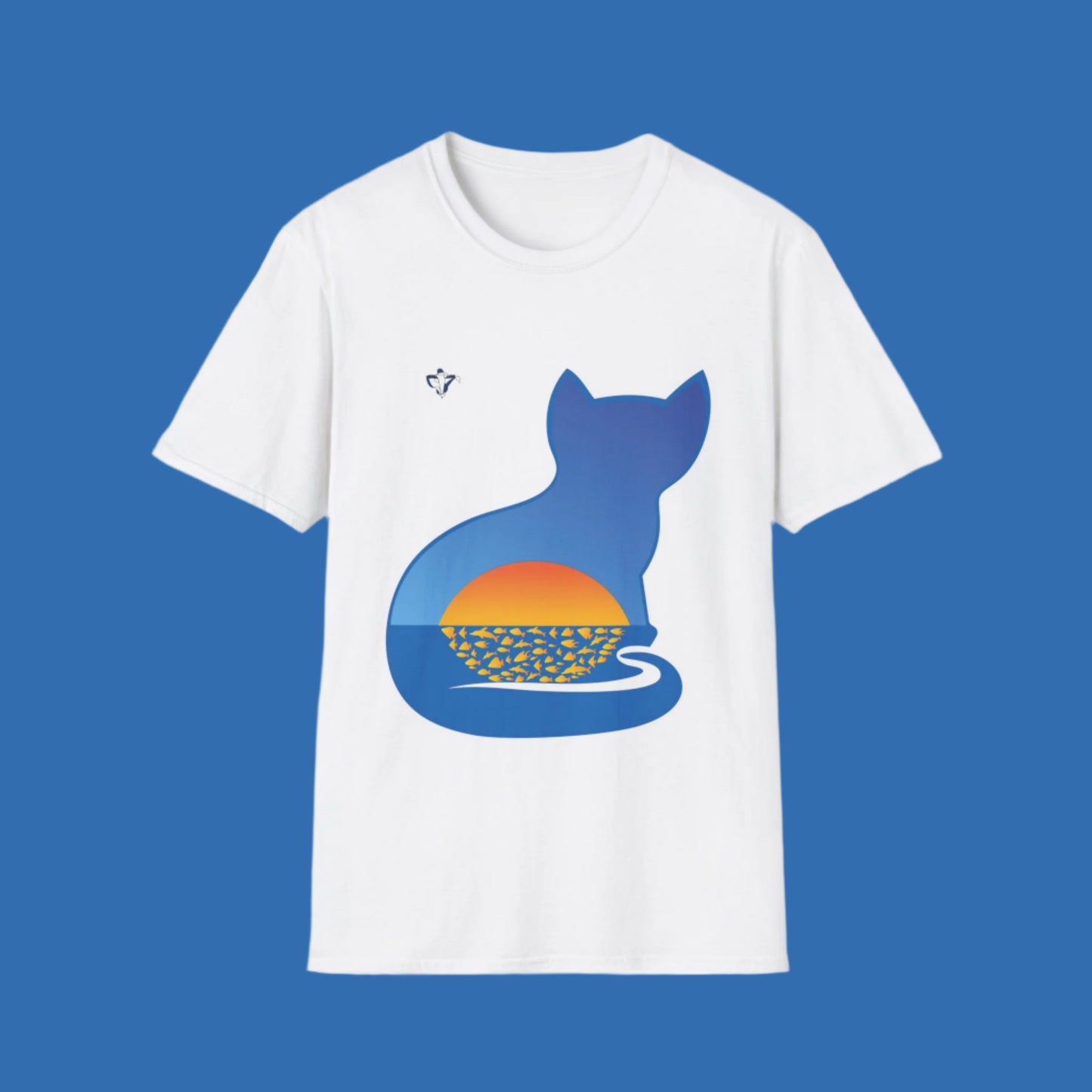 T-Shirt adulte mixte Le chat et la mer Personnalisation FACE