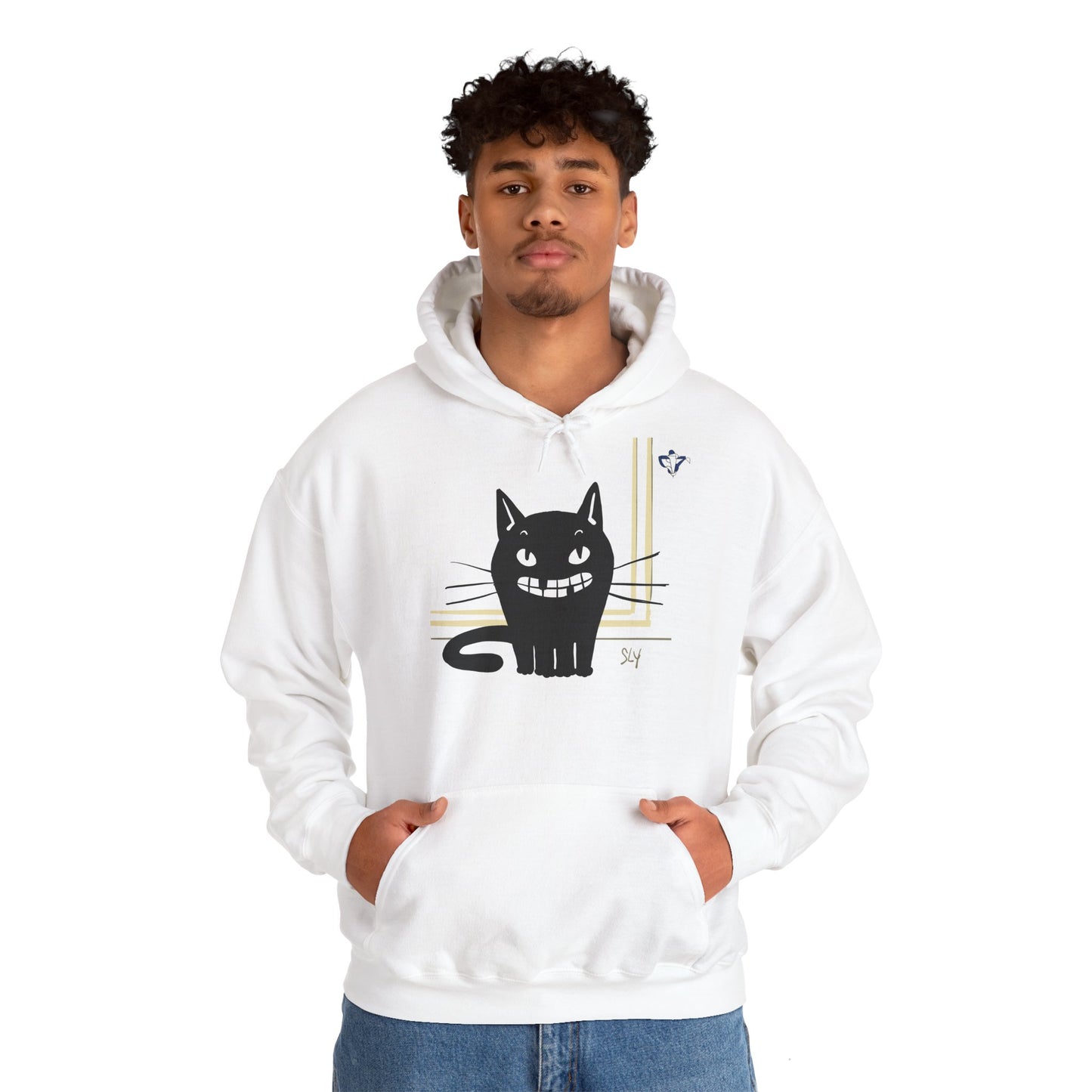 Sweatshirt à capuche adulte mixte Chat édenté