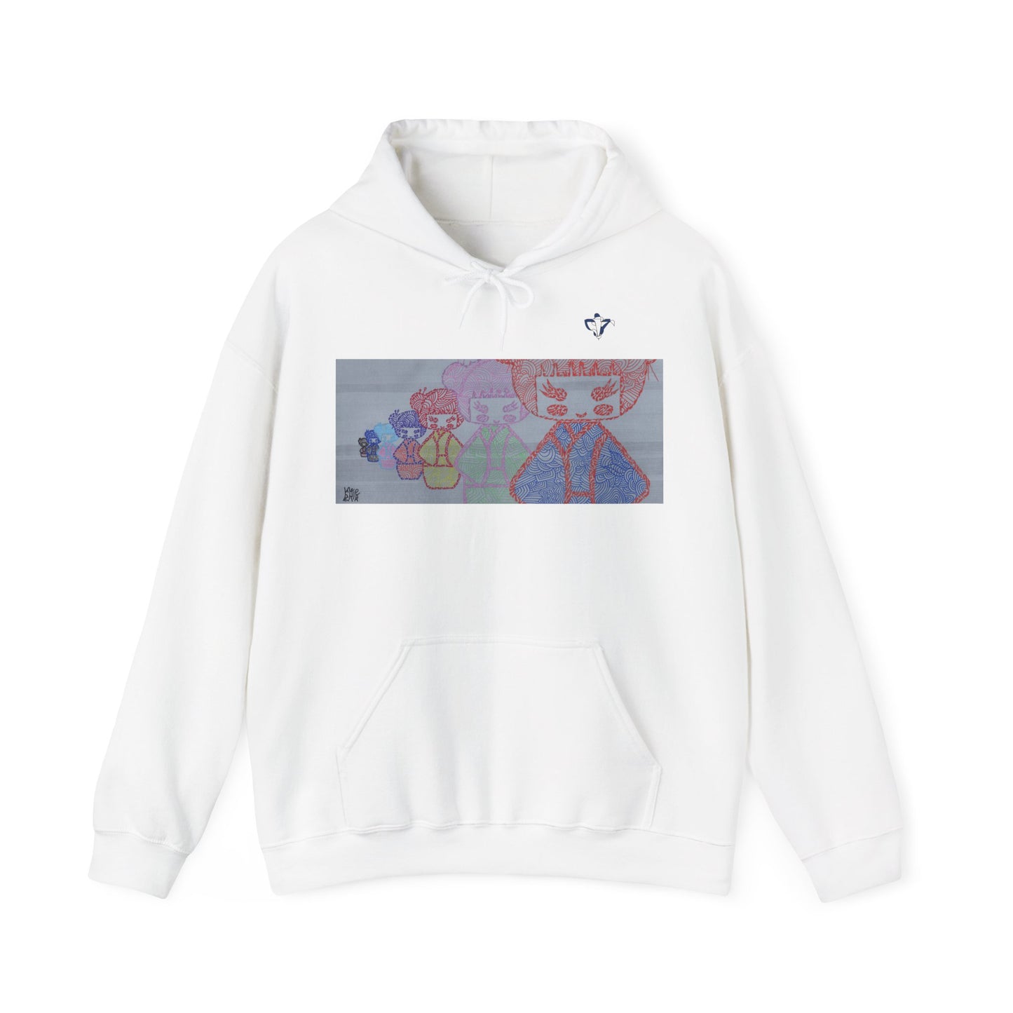Sweatshirt à capuche adulte mixte Poupées japonaises