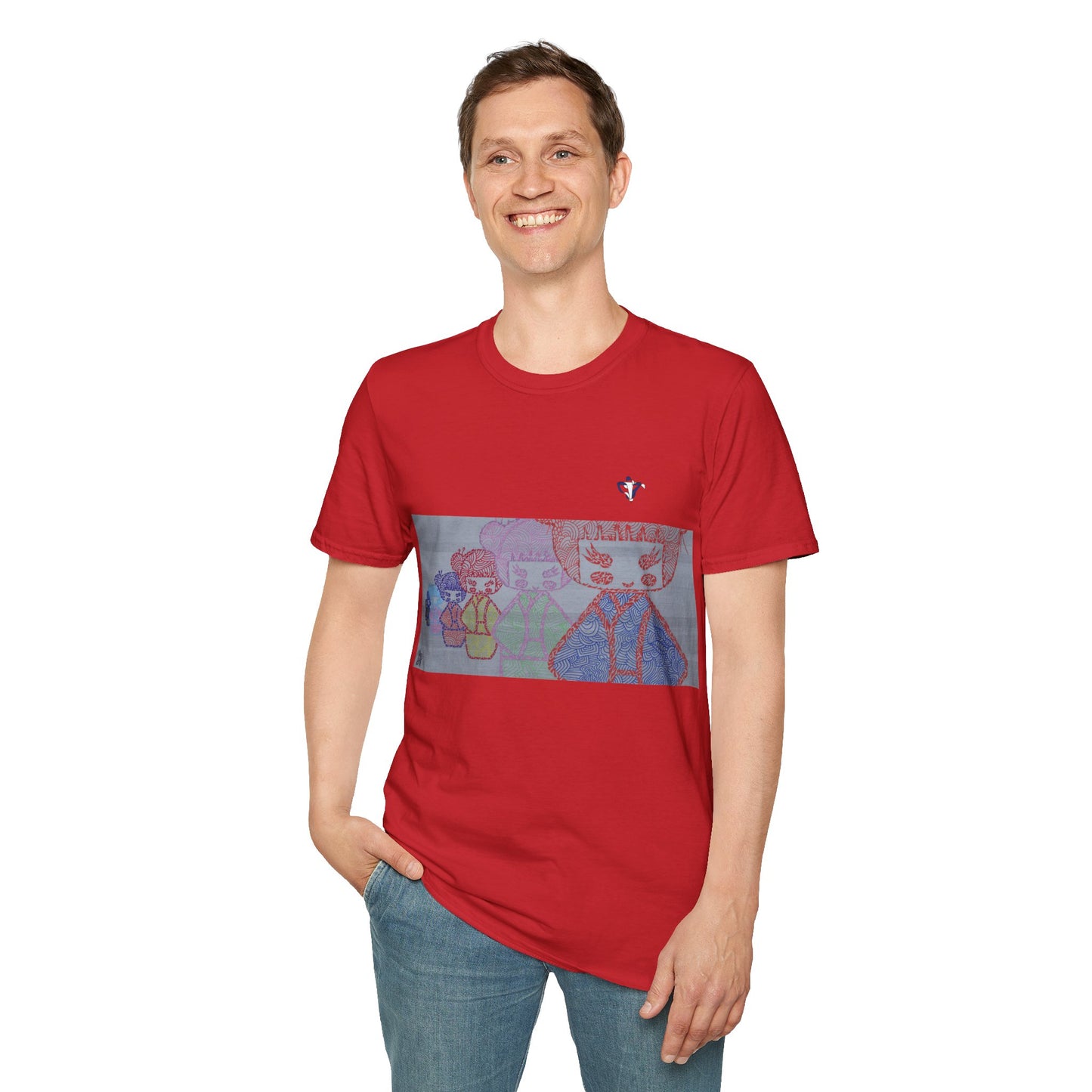 T-Shirt adulte mixte Poupées japonaises Personnalisation FACE et MANCHE