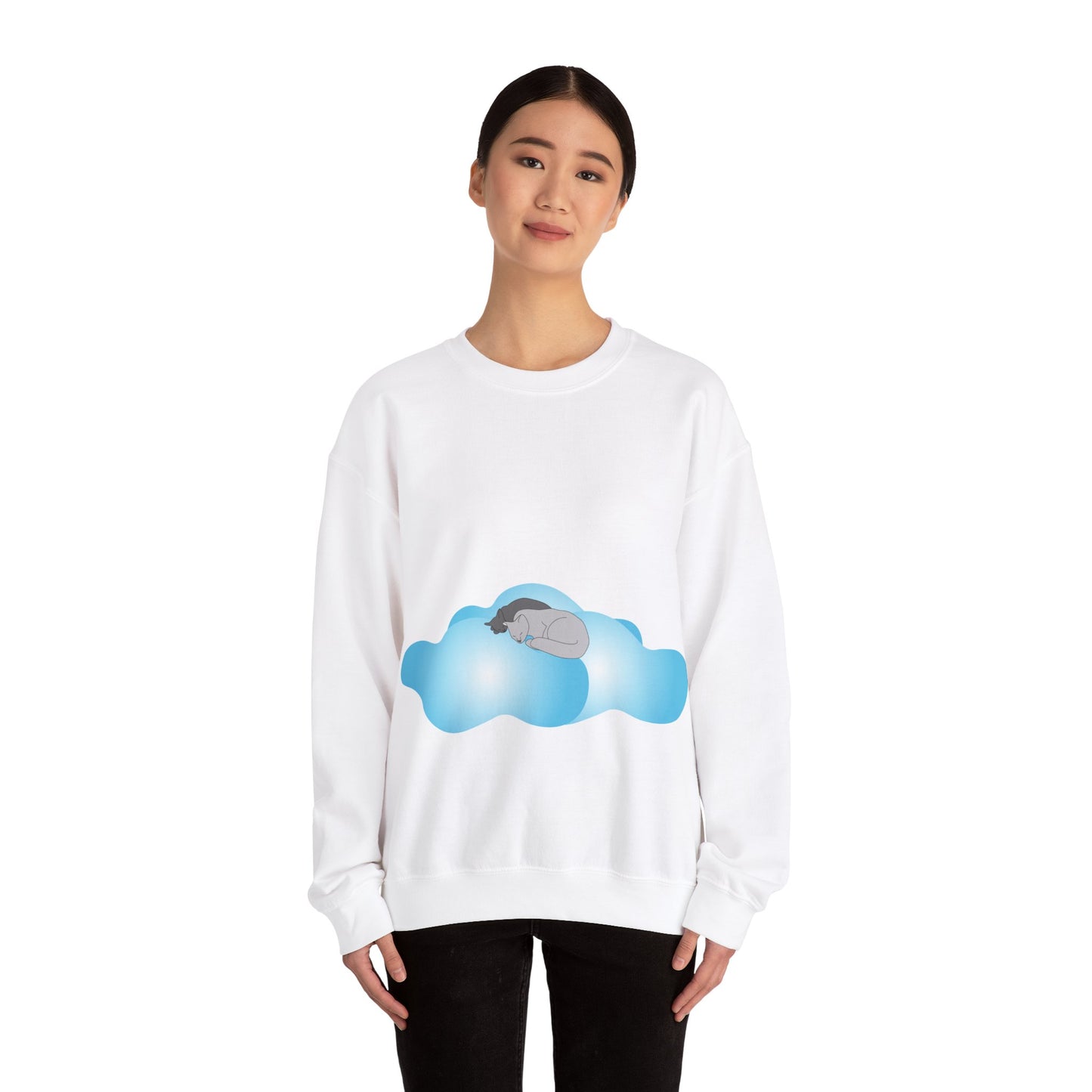 Sweatshirt adulte mixte Chats et nuages