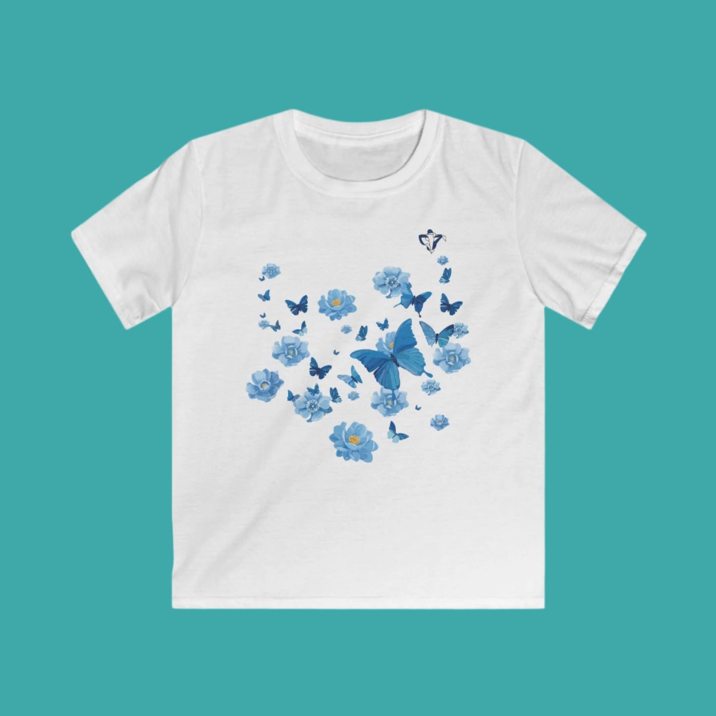 Tee-shirt enfant Fleurs et papillons Personnalisation FACE