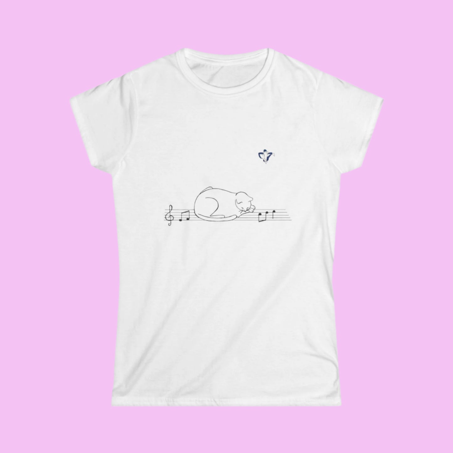 Tee-shirt femme Chat portée (à personnaliser)