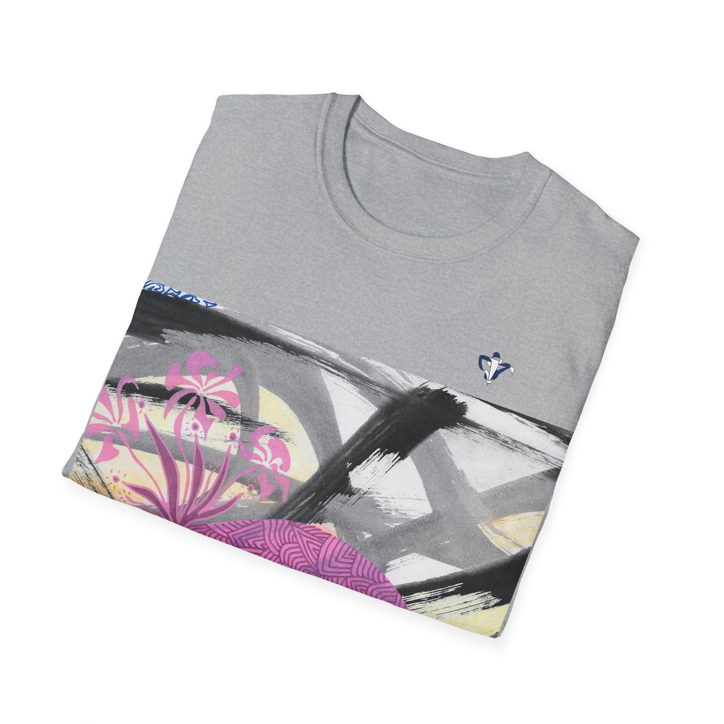 T-Shirt adulte mixte Fleurs roses 2 Personnalisation FACE et MANCHE
