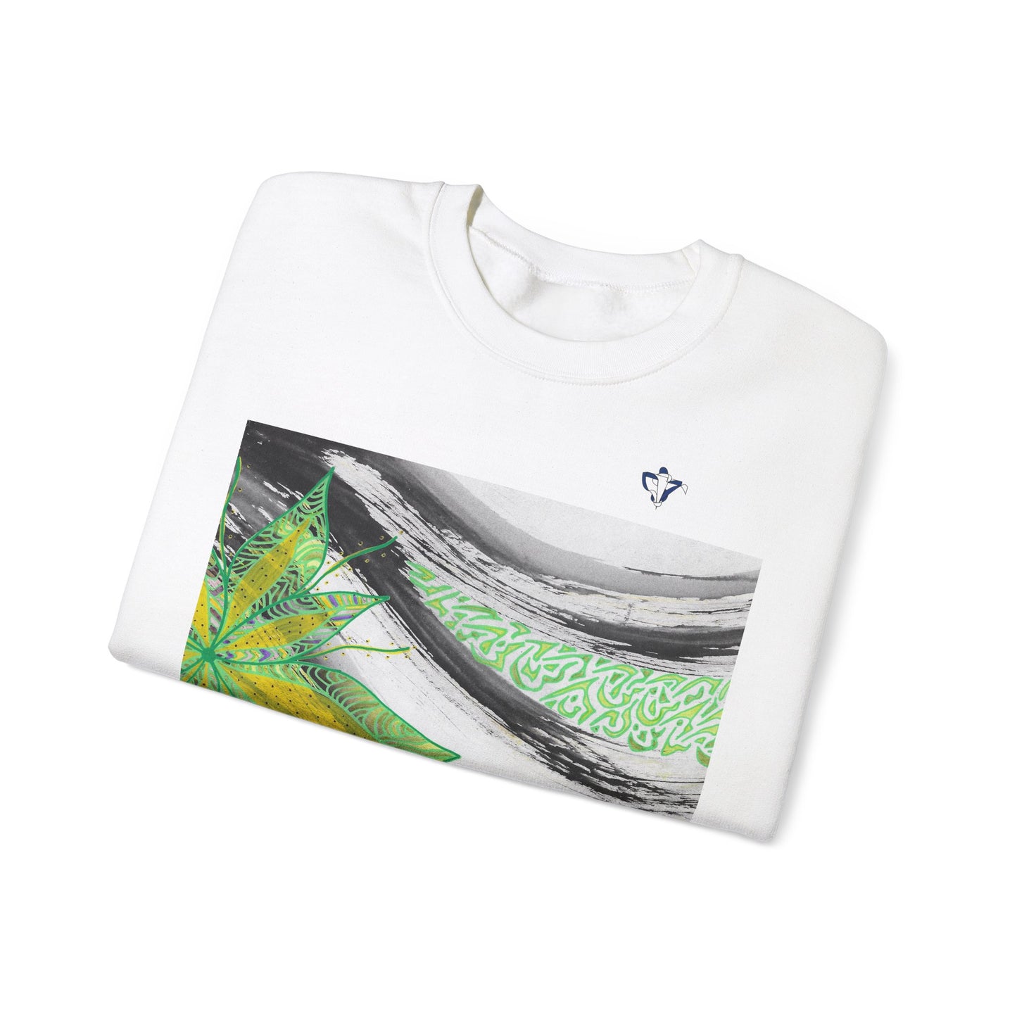 Sweatshirt adulte mixte Fleur verte et jaune