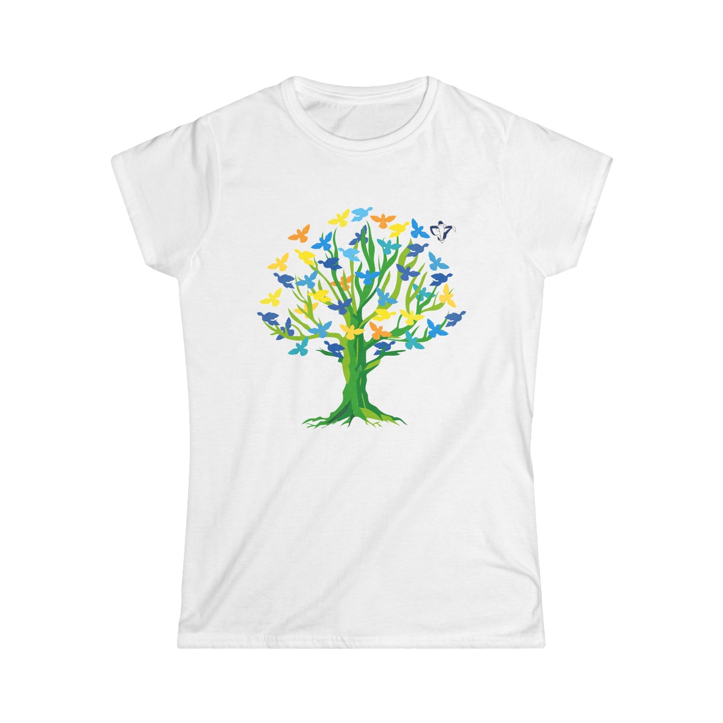 Tee-shirt femme Arbre aux oiseaux