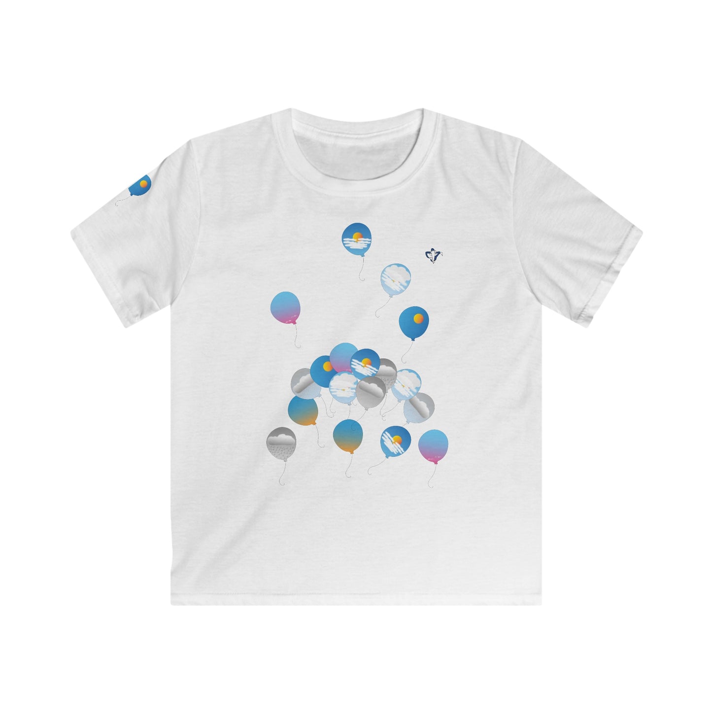 Tee-shirt enfant Ballons ciel (à personnaliser)