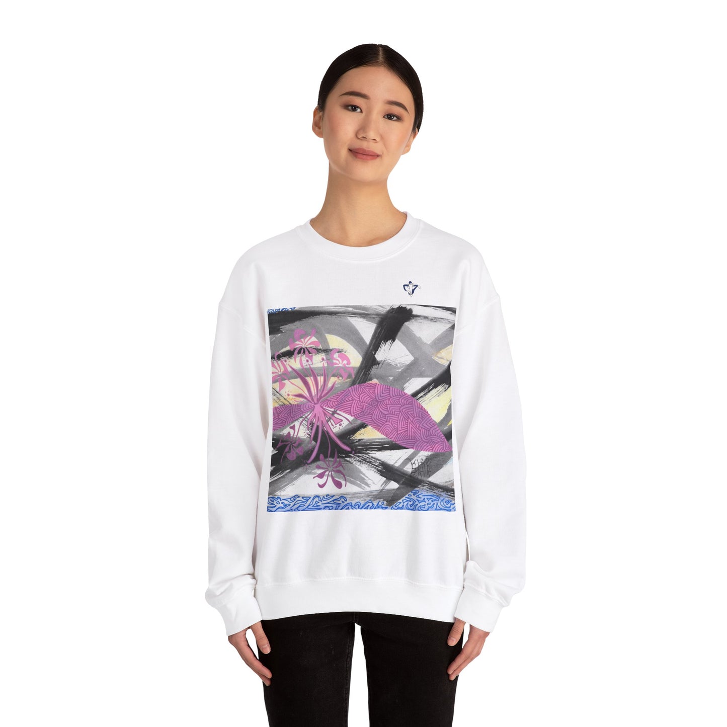 Sweatshirt adulte mixte Fleurs roses