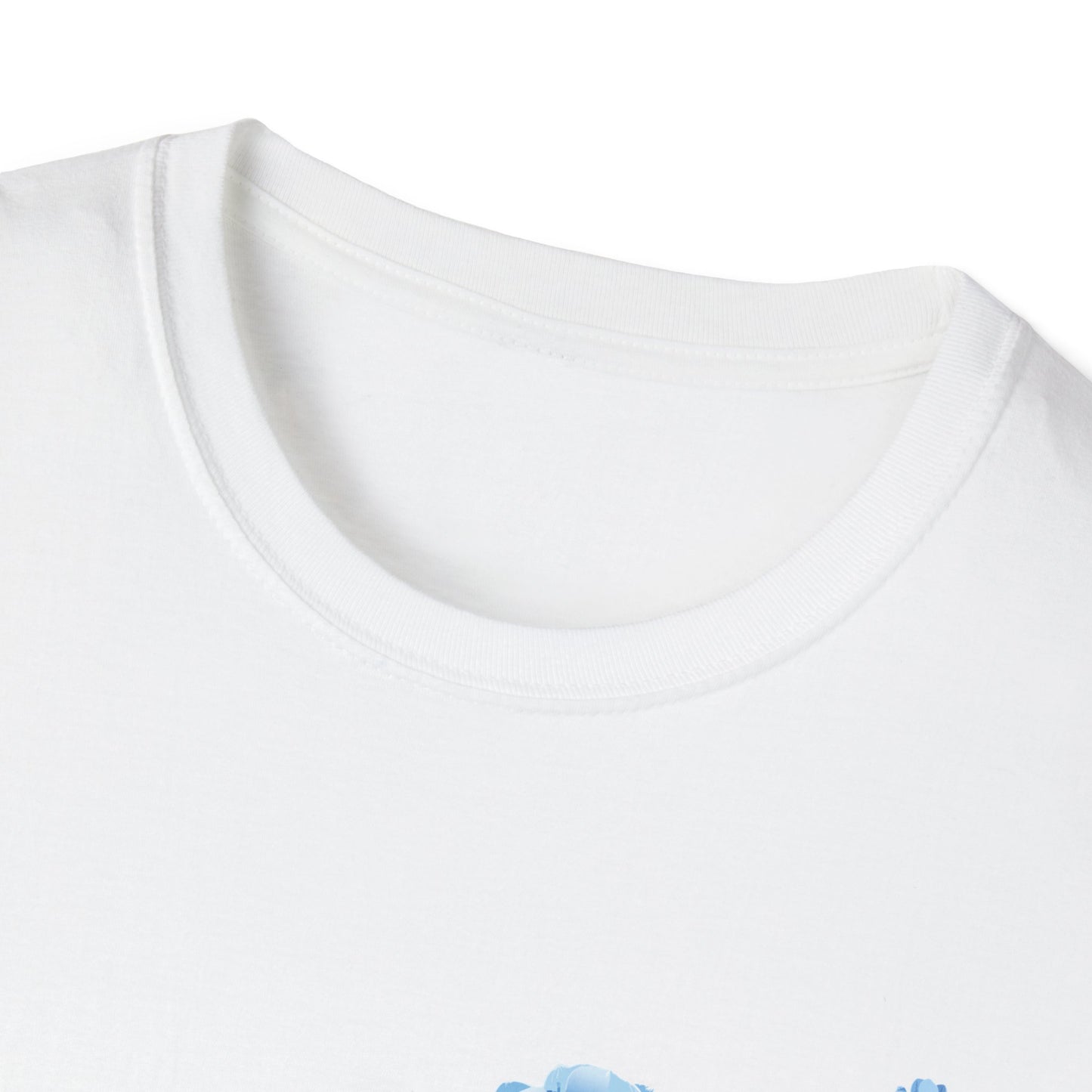 T-Shirt adulte mixte Fleurs et papillons bleus Personnalisation FACE