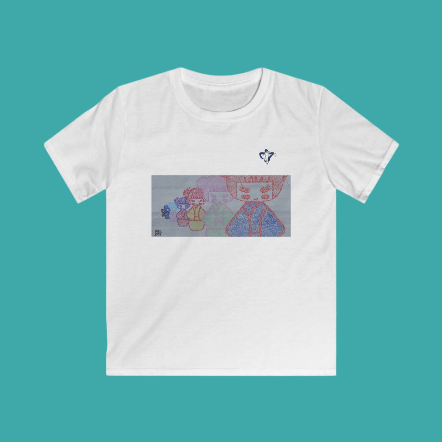 Tee-shirt enfant Poupées japonaises Personalisation FACE