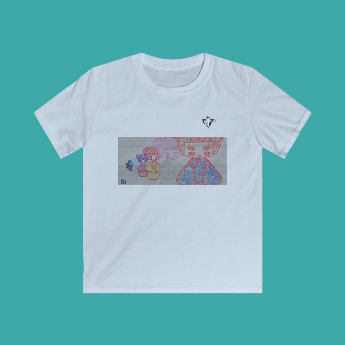 Tee-shirt enfant Poupées japonaises Personalisation FACE