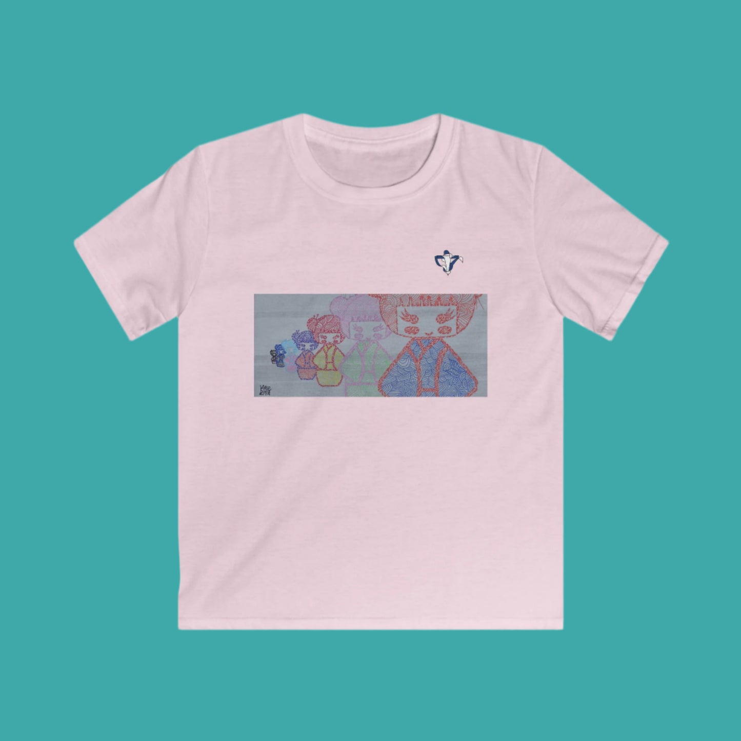 Tee-shirt enfant Poupées japonaises Personalisation FACE