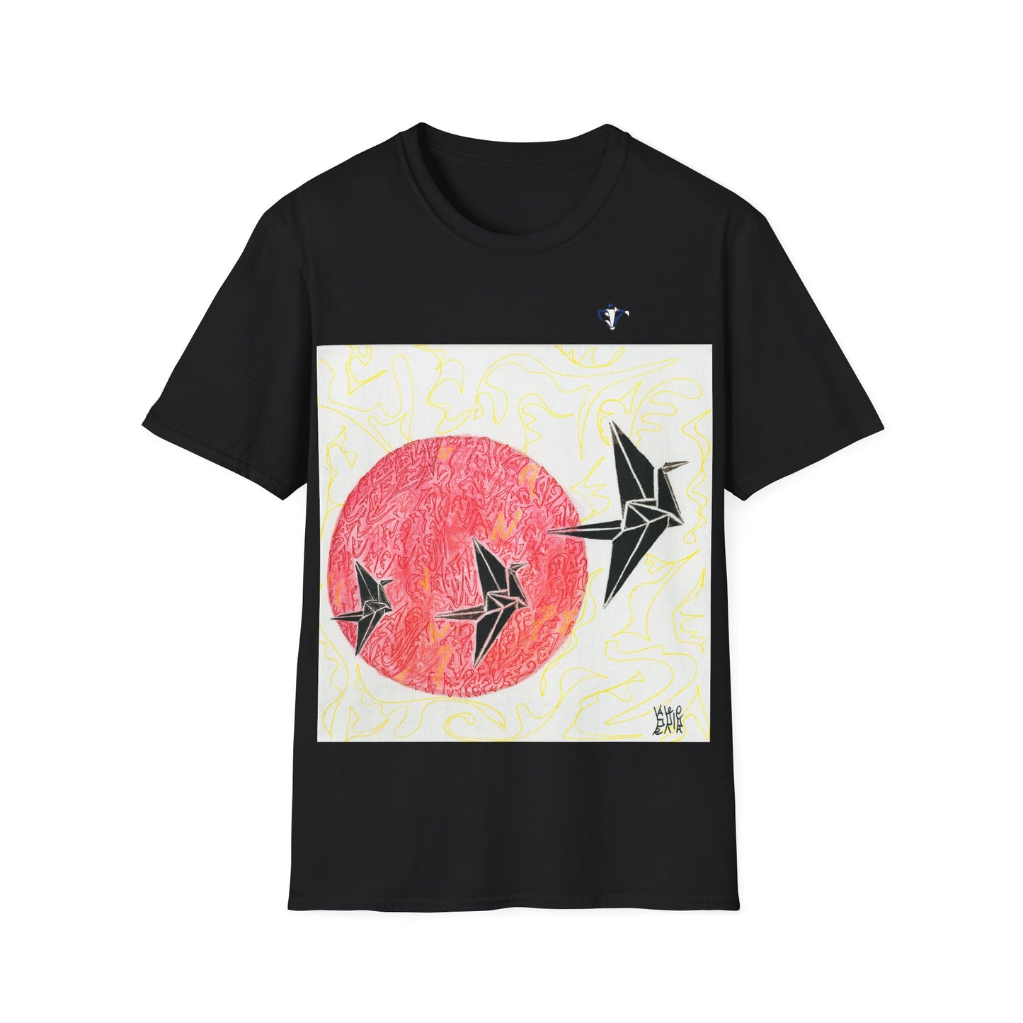 T-Shirt adulte mixte Envolée de colibris Personnalisation FACE et MANCHE