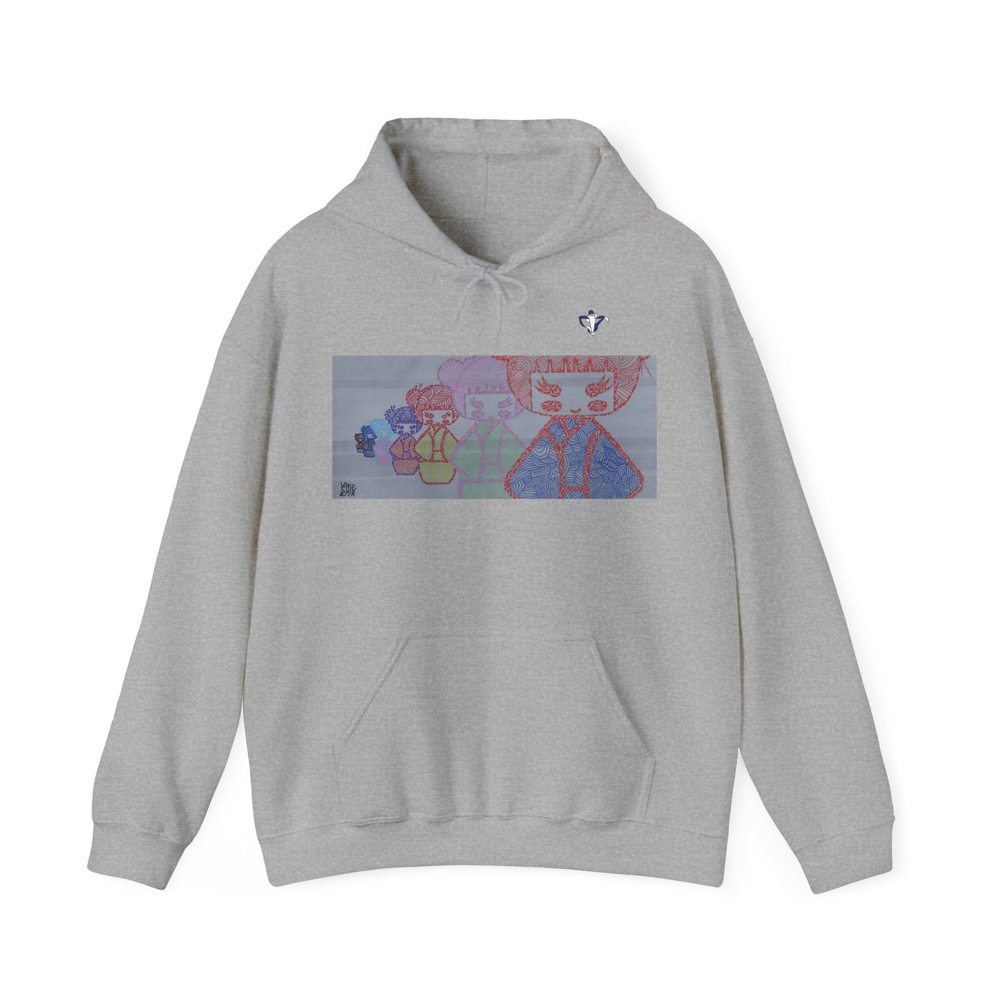 Sweatshirt à capuche adulte mixte Poupées japonaises
