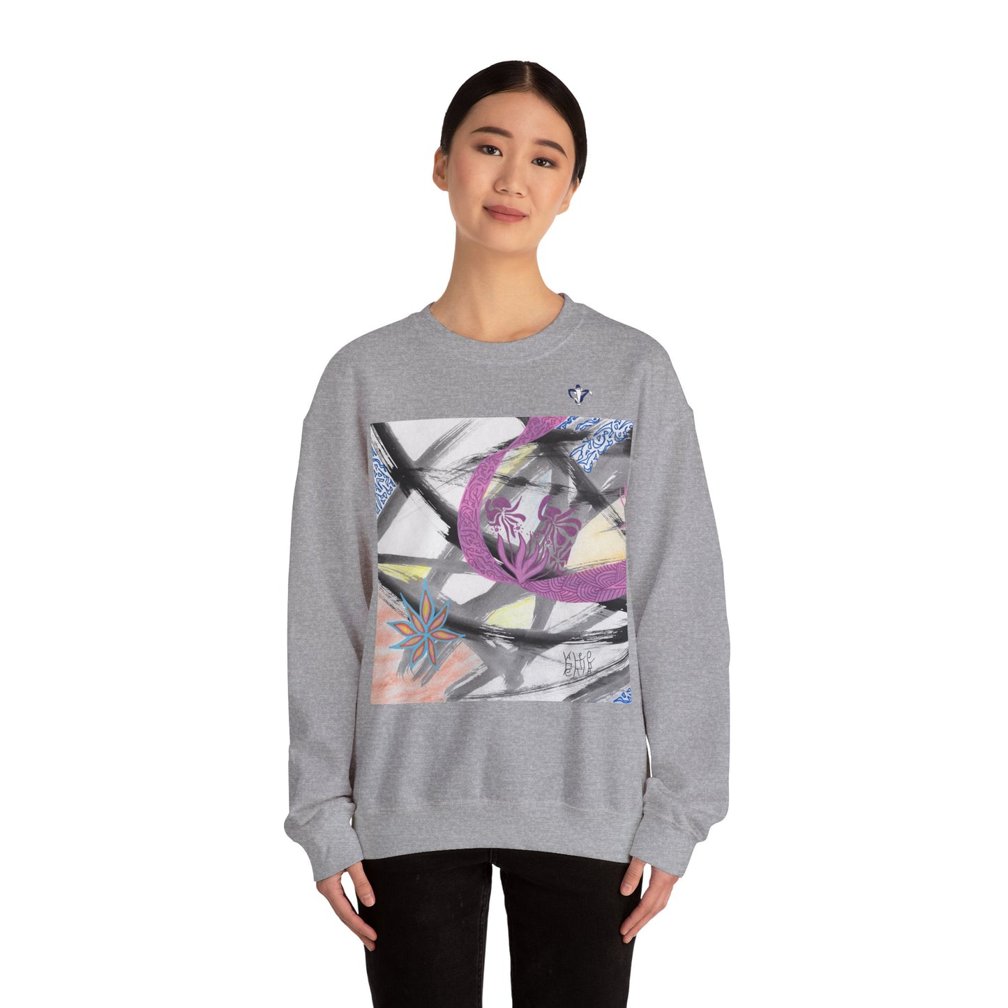 Sweatshirt adulte mixte Fleurs roses
