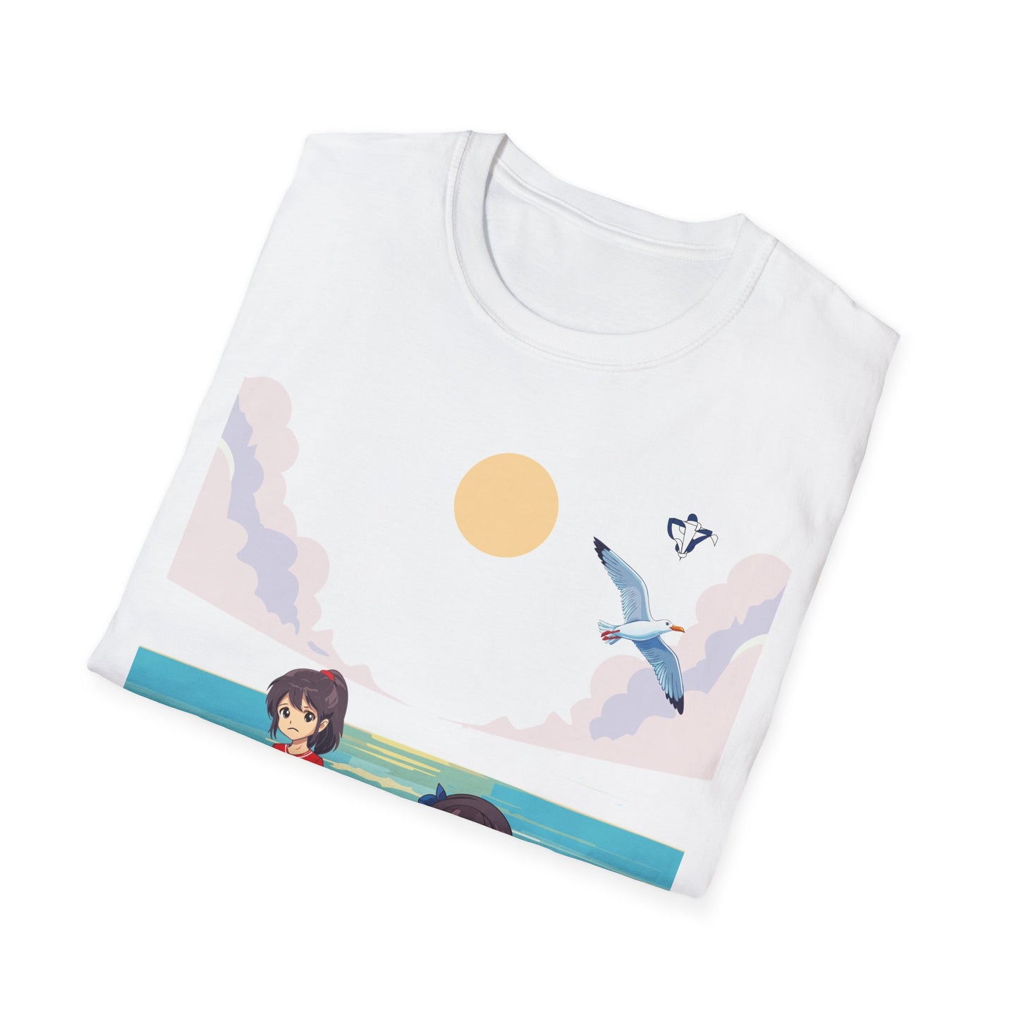 T-Shirt adulte mixte humeurs à la plage Personnalisation FACE et MANCHE