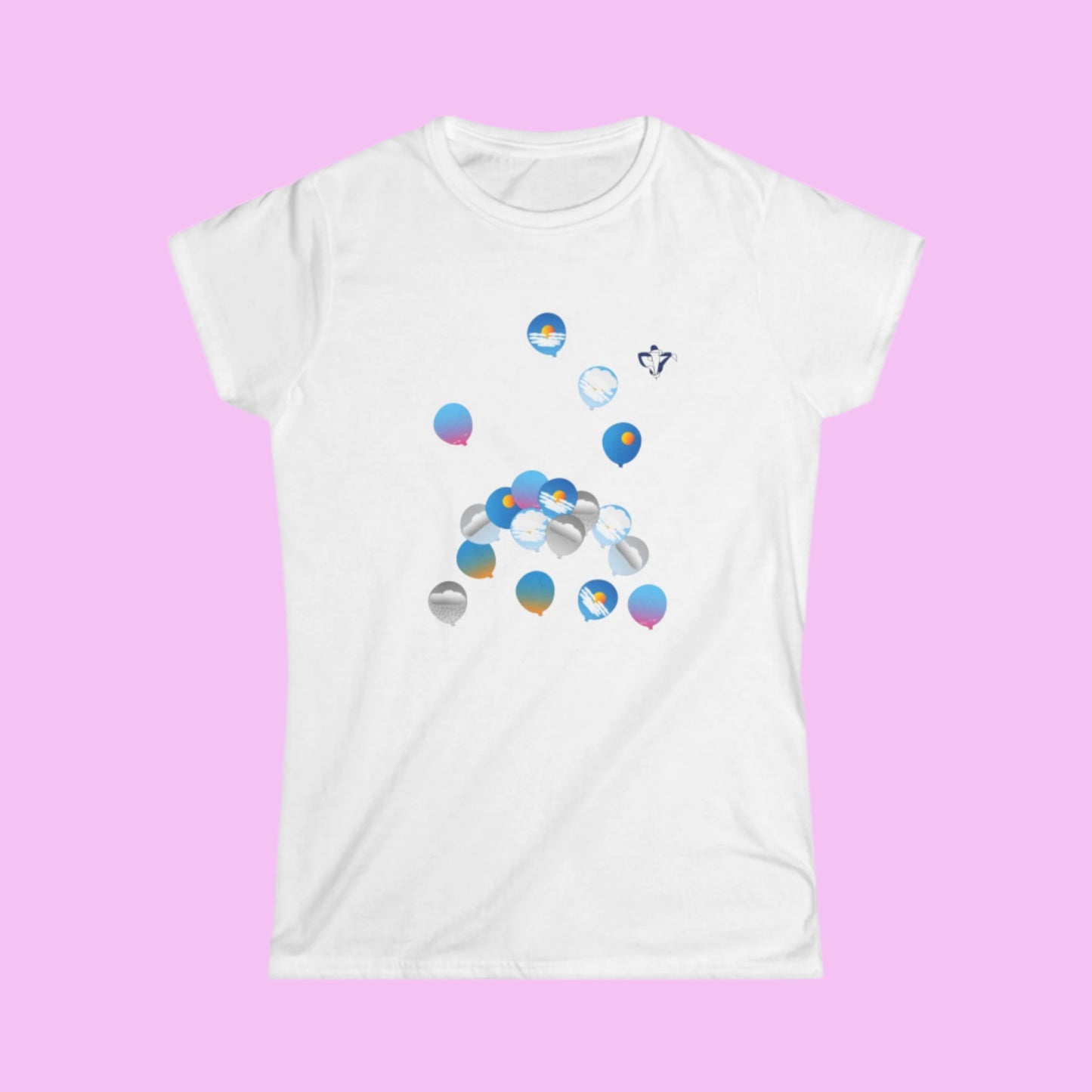 Tee-shirt femme Ballons ciel