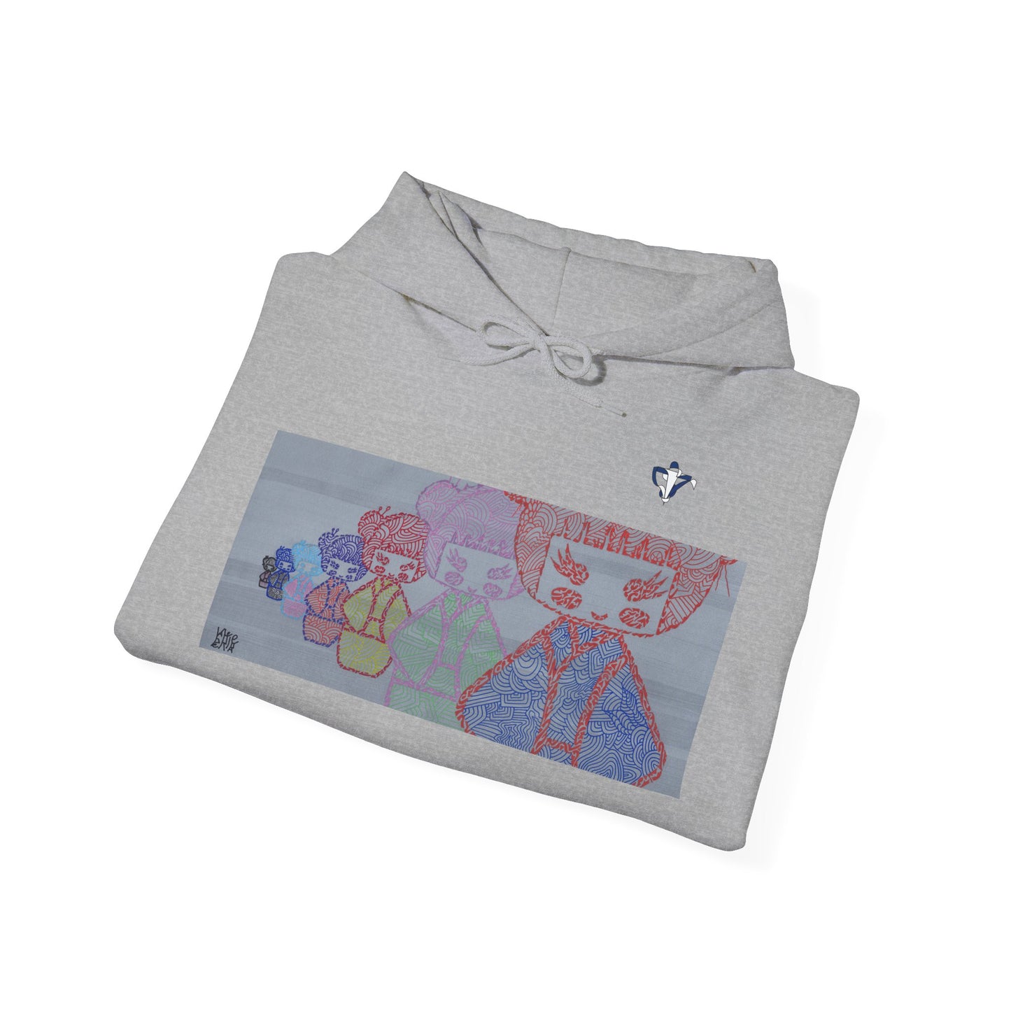 Sweatshirt à capuche adulte mixte Poupées japonaises