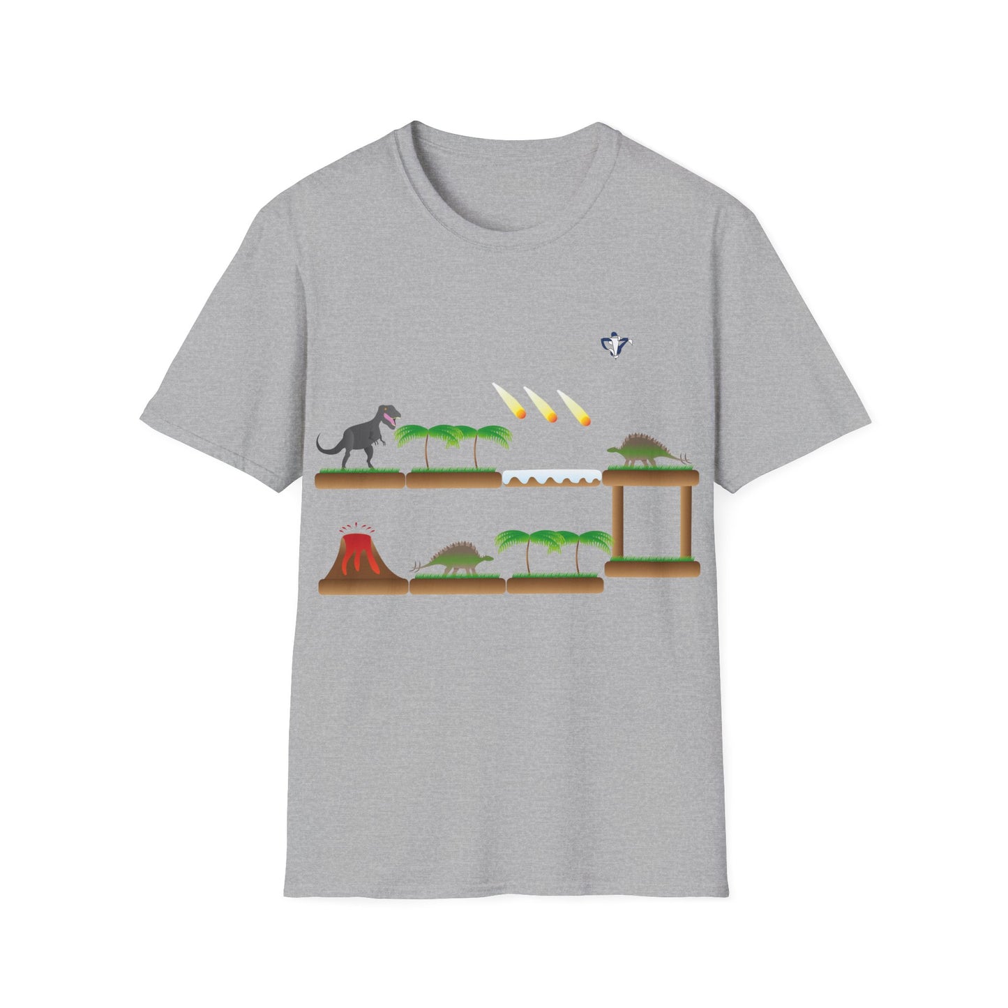 T-Shirt adulte mixte Plateforme des dinosaures Personnalisation FACE