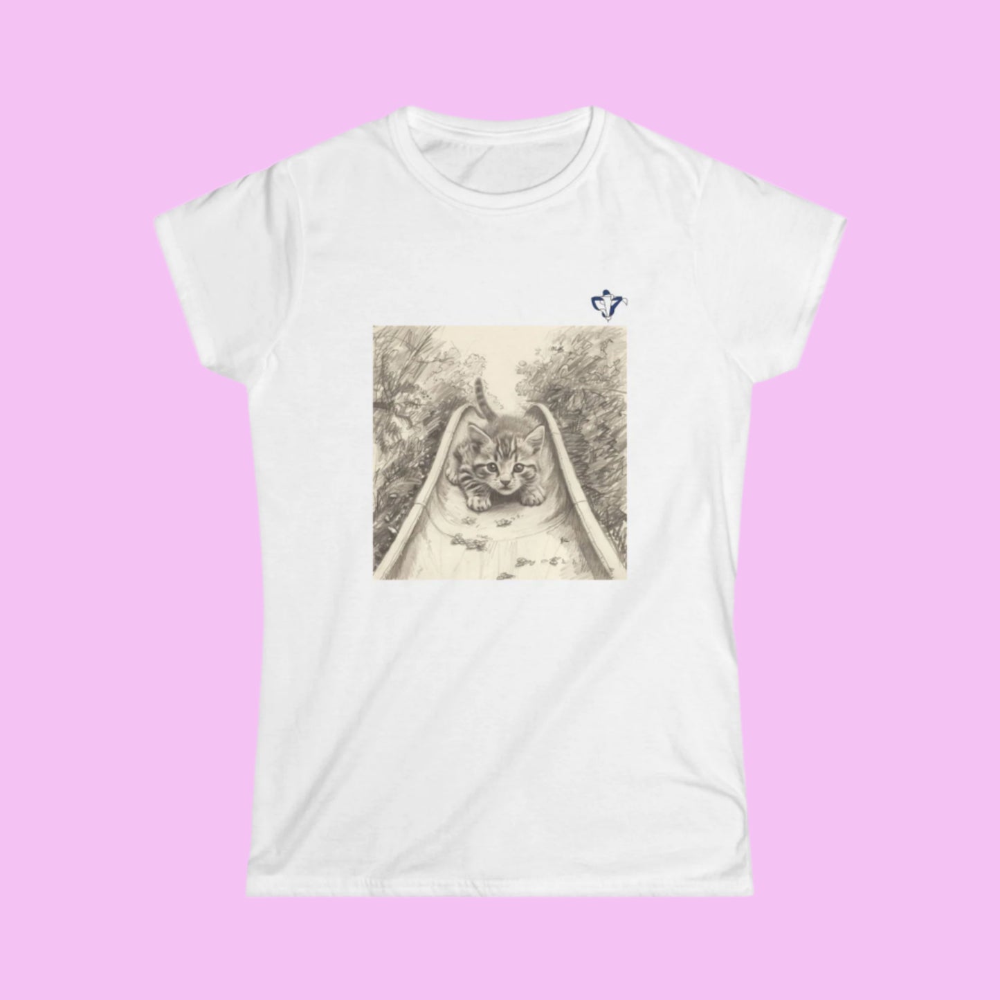 Tee-shirt femme Petit chat