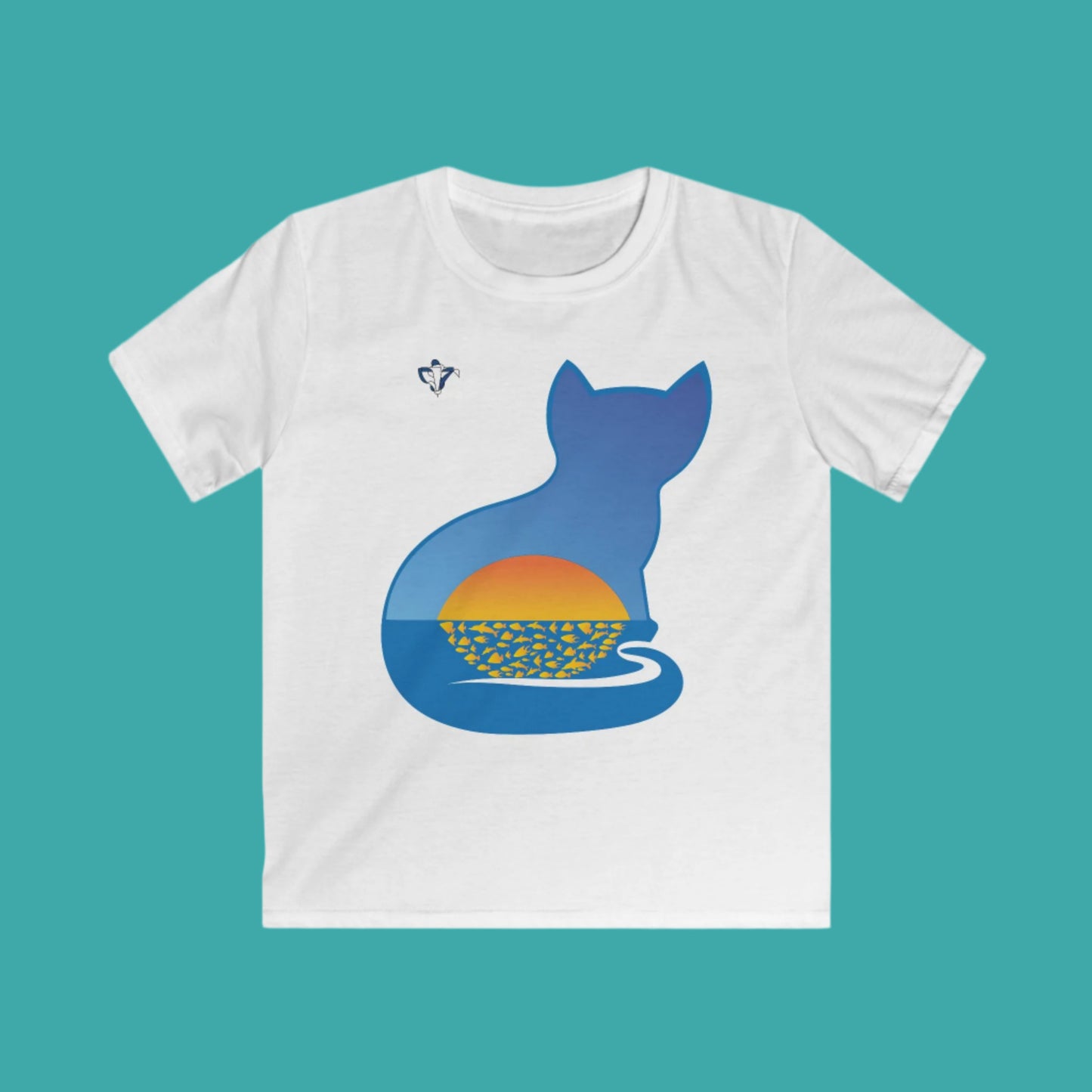T-Shirt enfant Le chat et la mer Personnalisation FACE