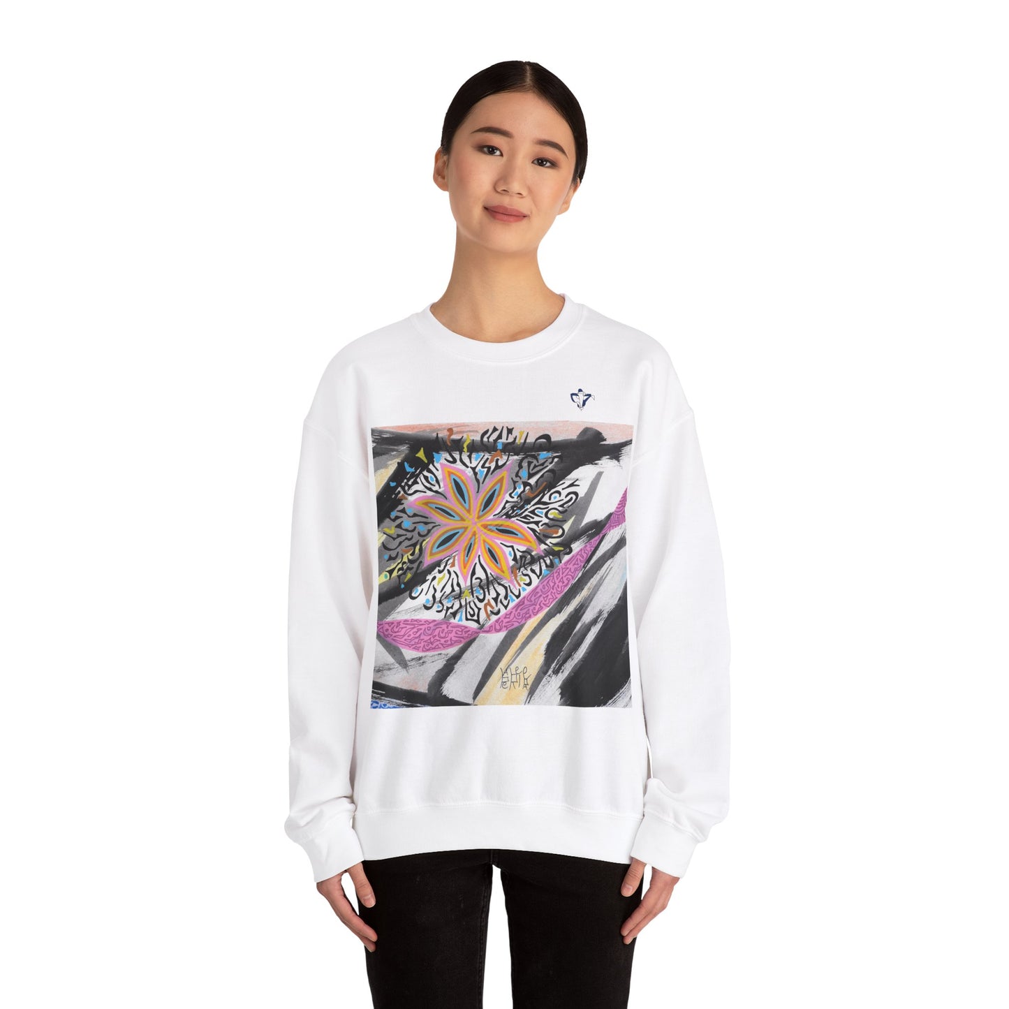Sweatshirt adulte mixte Fleur multicolore