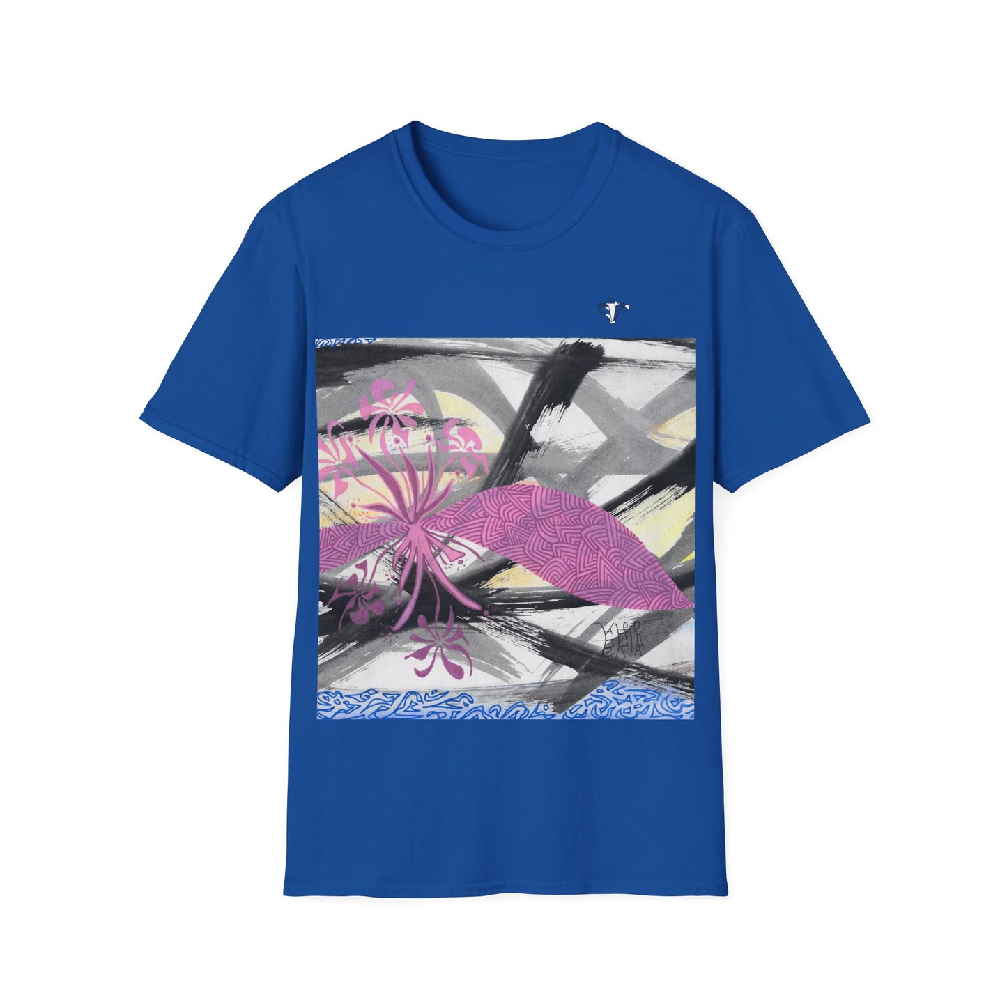 T-Shirt adulte mixte Fleurs roses 2 Personnalisation FACE et MANCHE