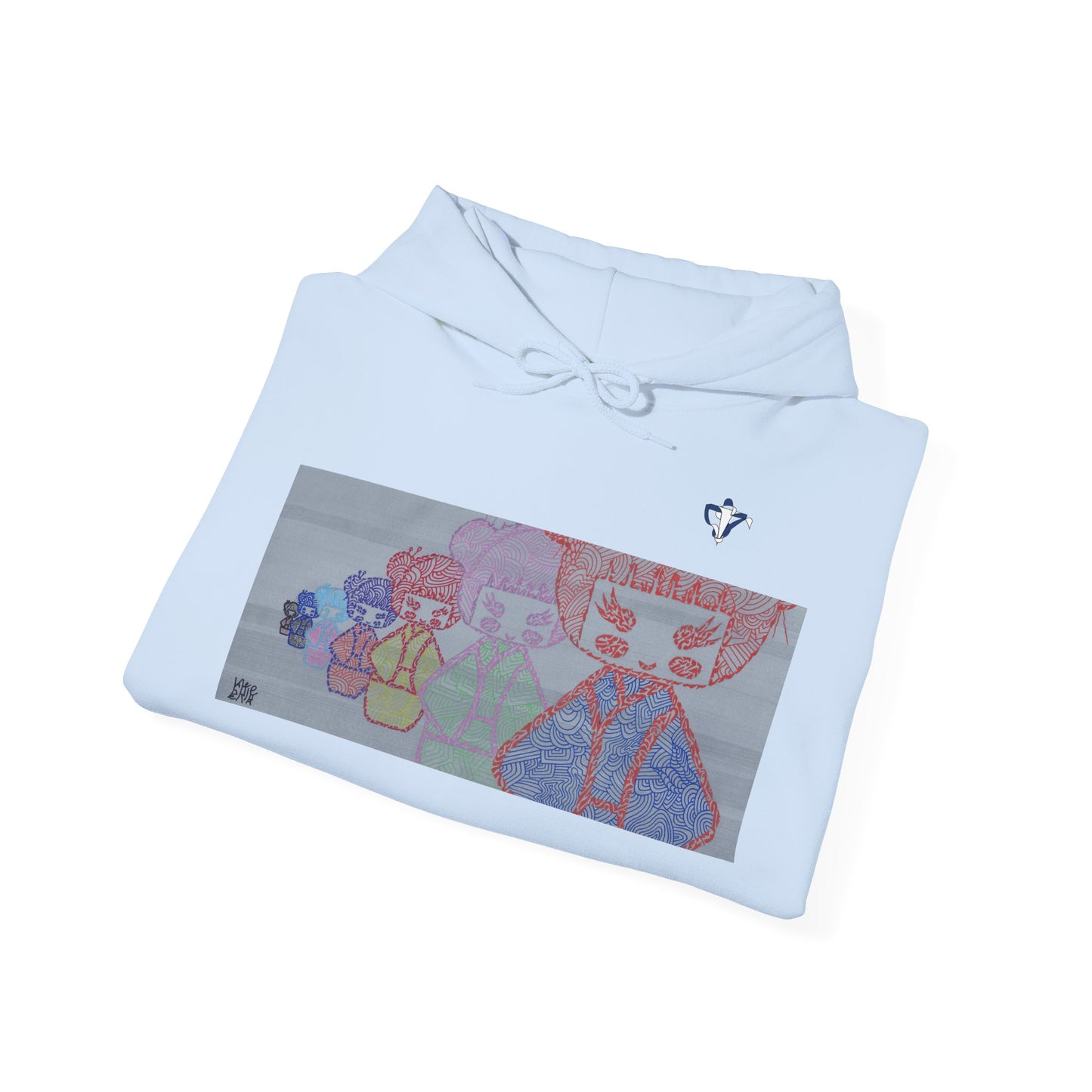 Sweatshirt à capuche adulte mixte Poupées japonaises
