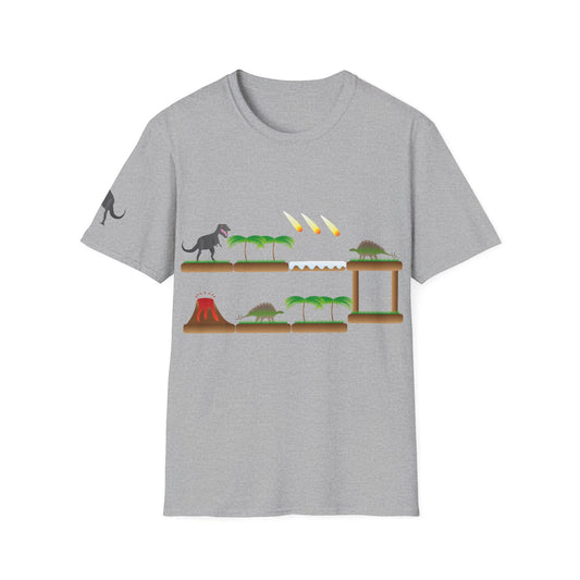 T-Shirt adulte mixte Plateforme des dinosaures