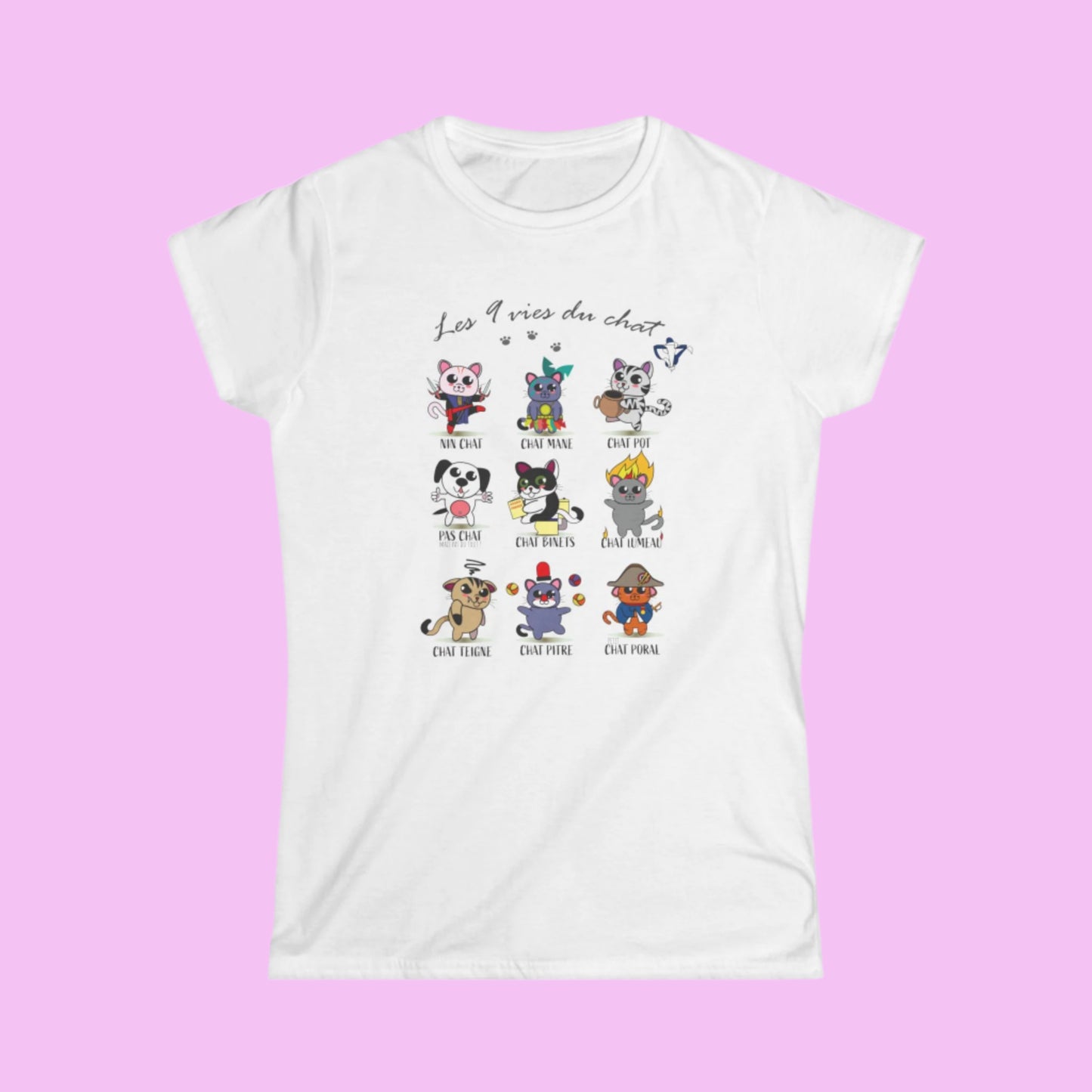 Tee-shirt femme 9 vies