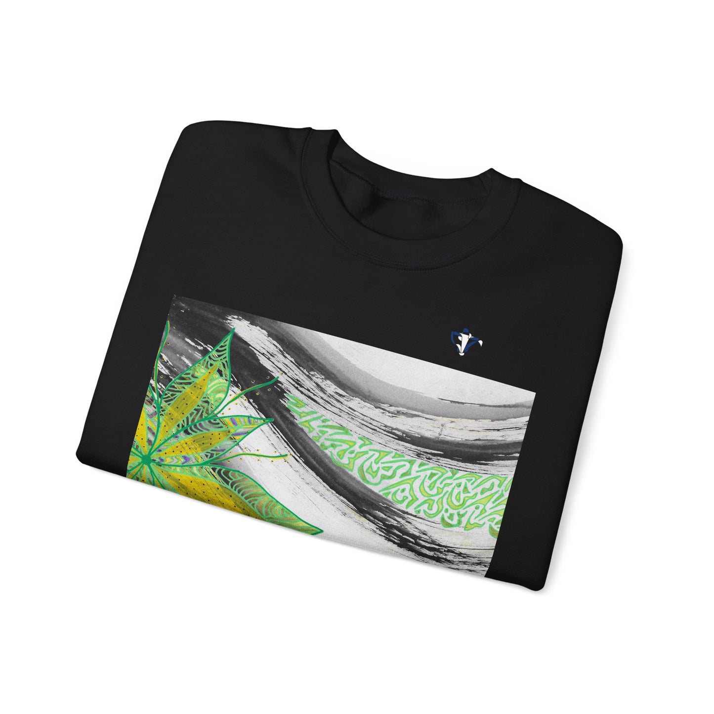 Sweatshirt adulte mixte Fleur verte et jaune