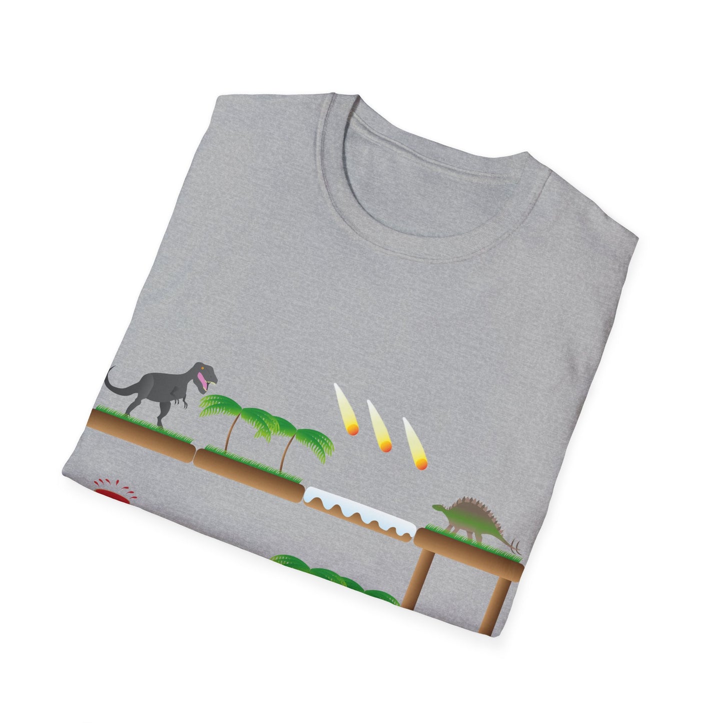 T-Shirt adulte mixte Plateforme des dinosaures