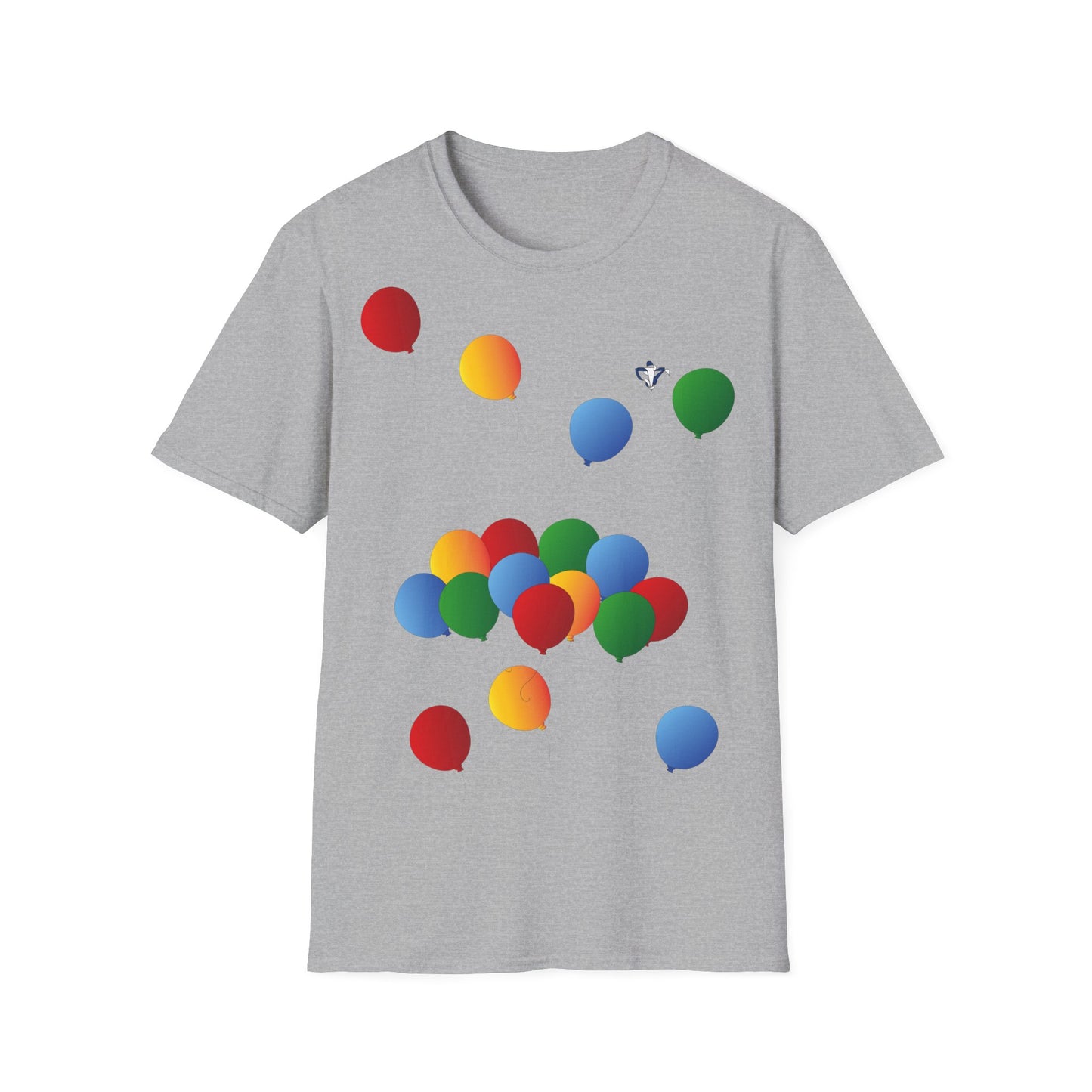 T-Shirt adulte mixte Ballons de couleur Personnalisation FACE