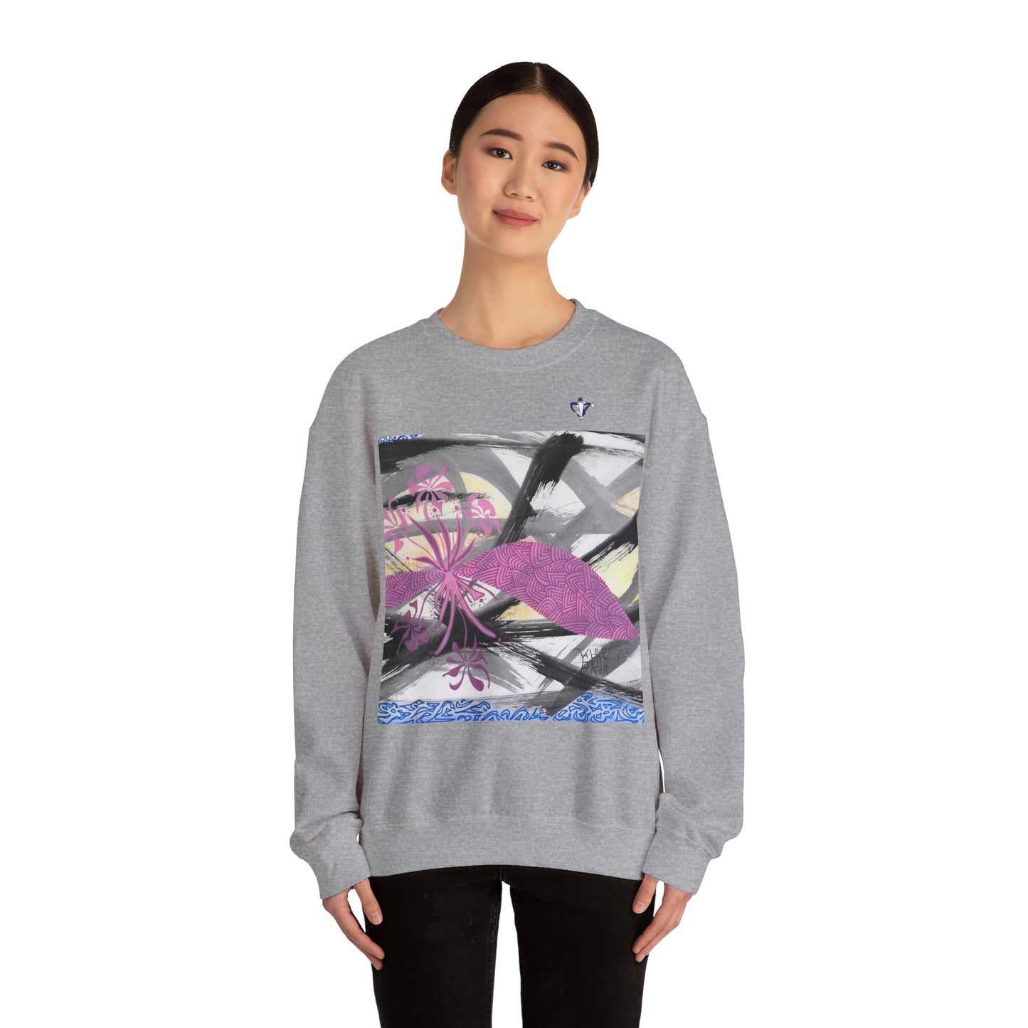 Sweatshirt adulte mixte Fleurs roses