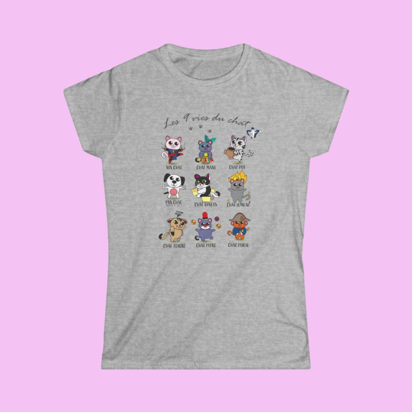 Tee-shirt femme 9 vies
