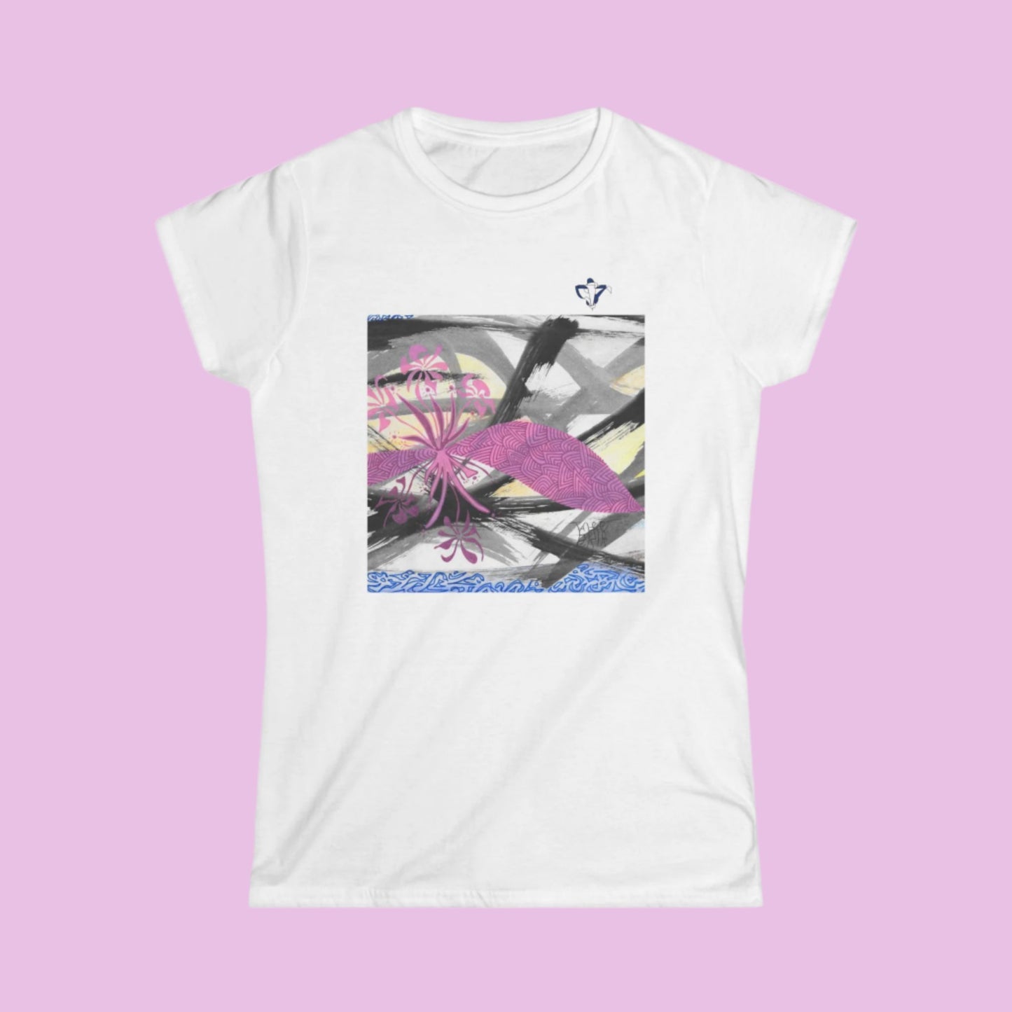 Tee-shirt femme Fleurs roses 2