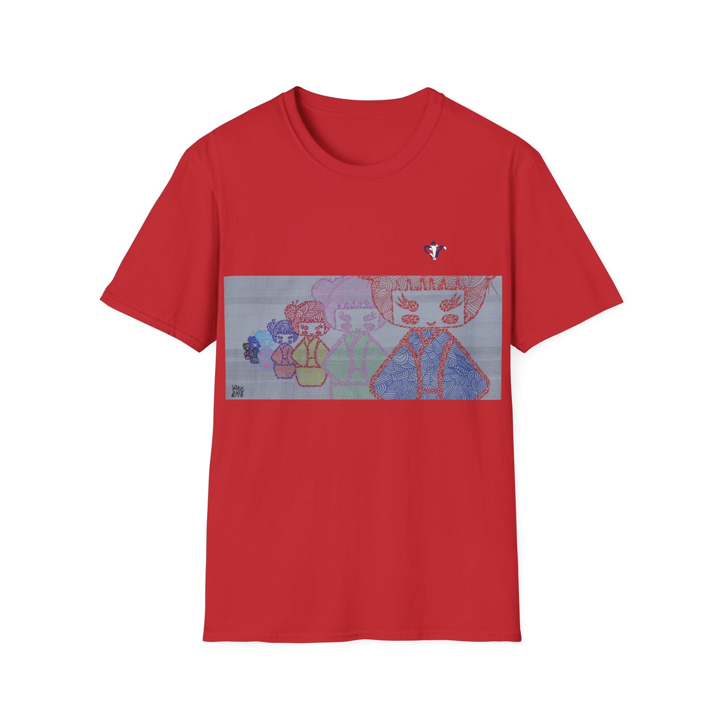 T-Shirt adulte mixte Poupées japonaises Personnalisation FACE et MANCHE