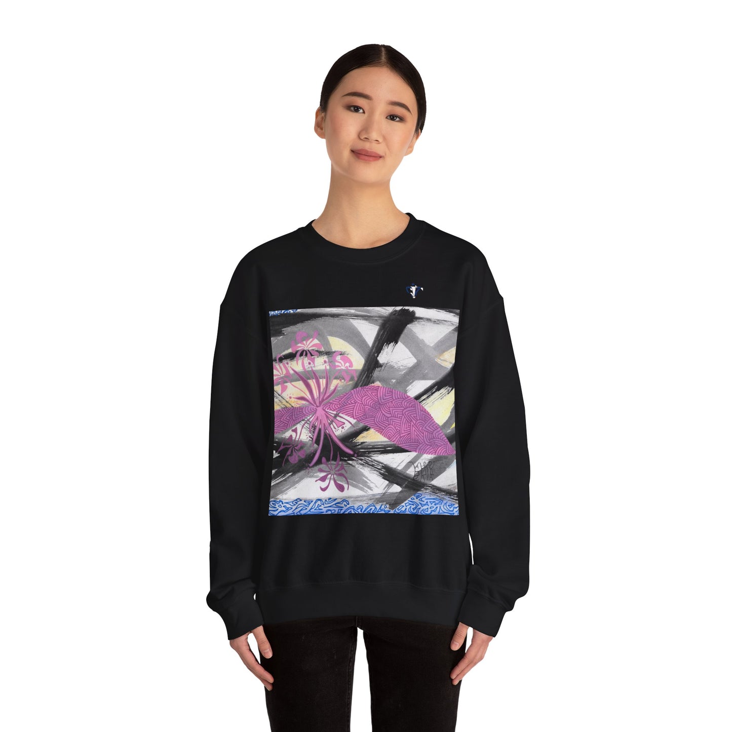 Sweatshirt adulte mixte Fleurs roses