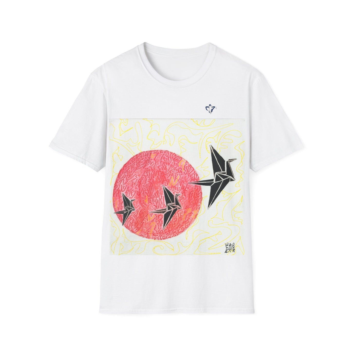 T-Shirt adulte mixte Envolée de colibris Personnalisation FACE et MANCHE