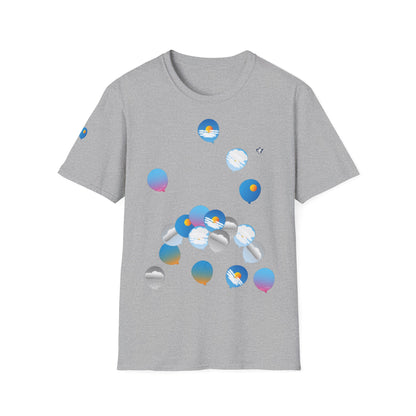 T-Shirt adulte mixte Ballons ciel (à personnaliser)