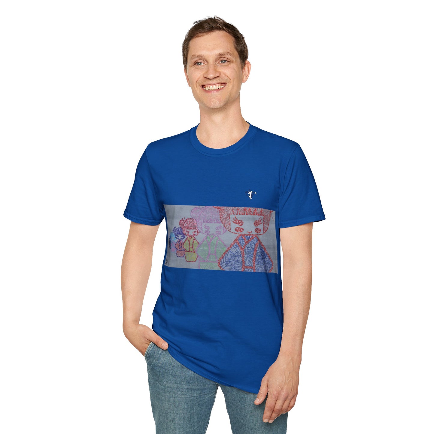 T-Shirt adulte mixte Poupées japonaises Personnalisation FACE et MANCHE