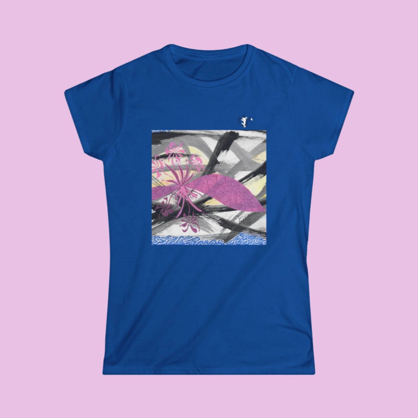 Tee-shirt femme Fleurs roses 2