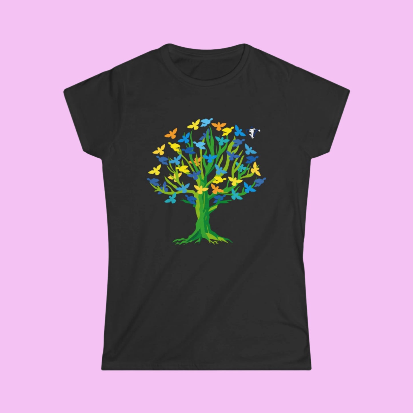 Tee-shirt femme Arbre aux oiseaux