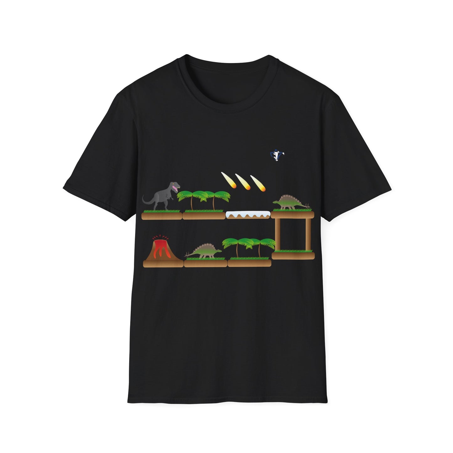 T-Shirt adulte mixte Plateforme des dinosaures Personnalisation FACE