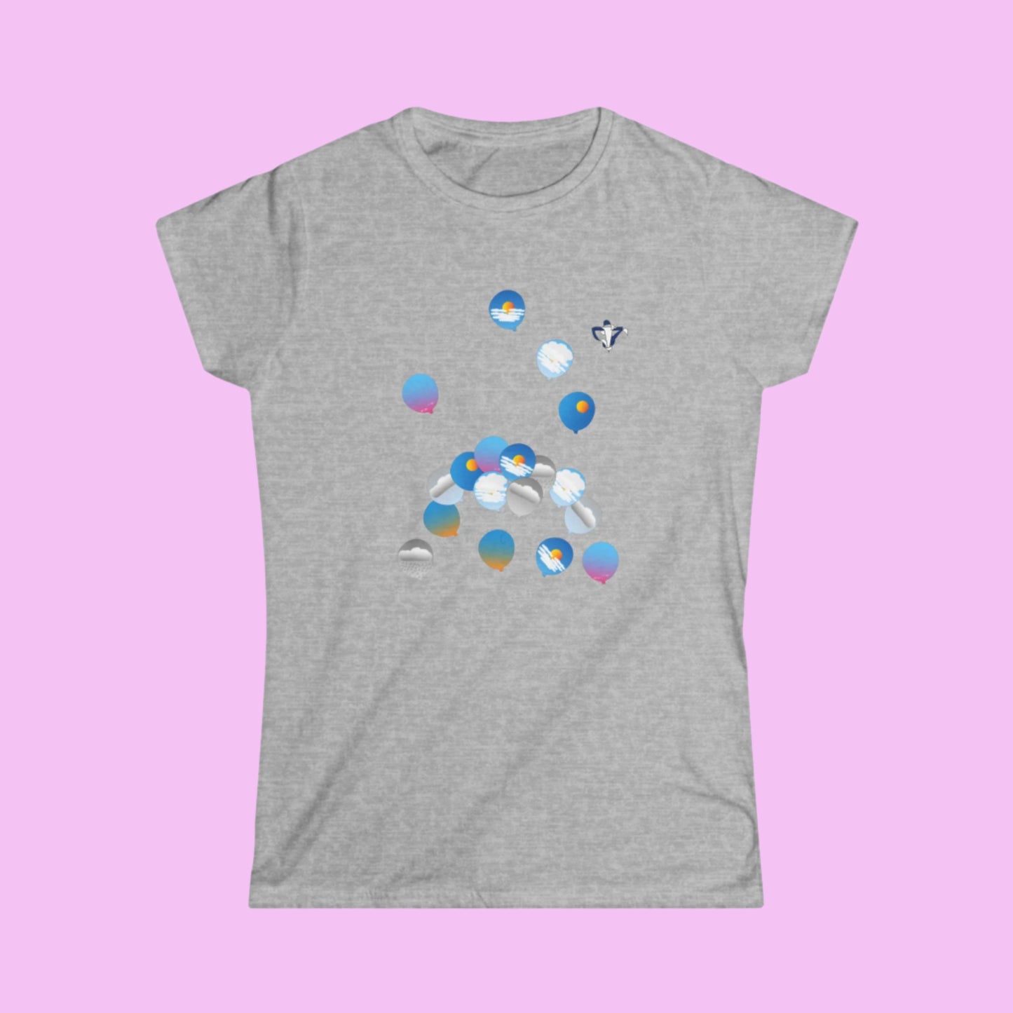 Tee-shirt femme Ballons ciel