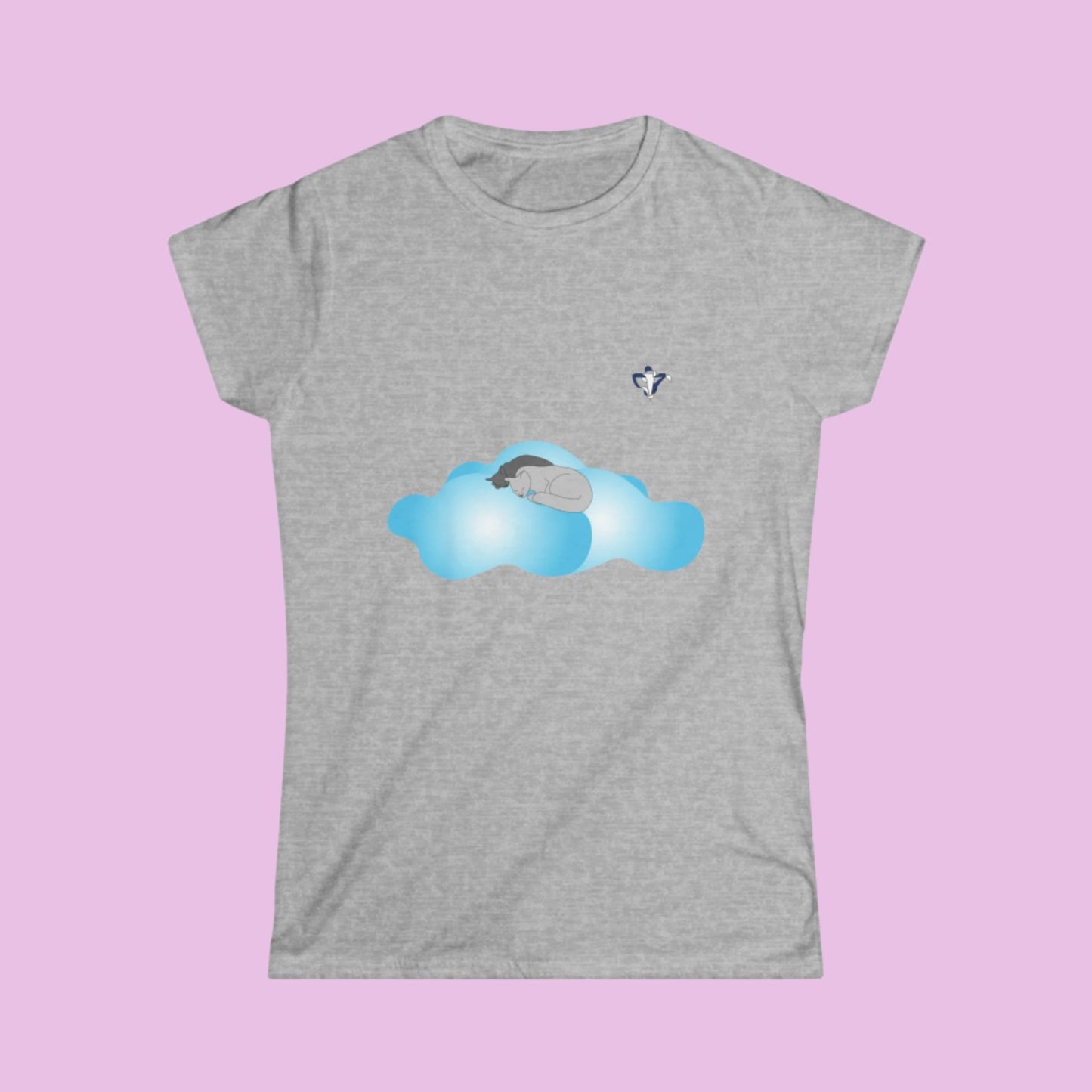 Tee-shirt femme Chats et nuages (à personnaliser)